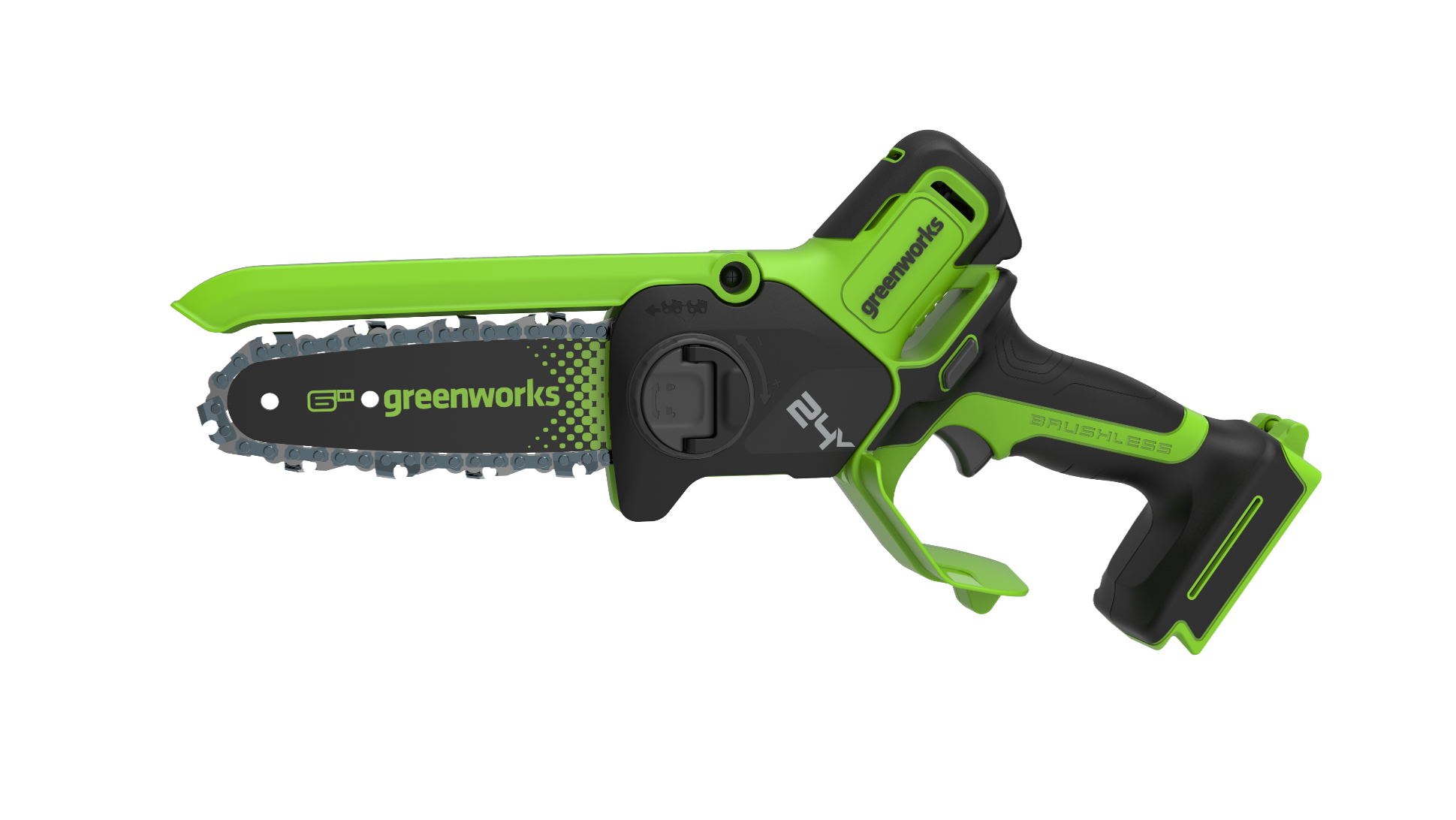Изображение товара Цепная пила аккумуляторная Greenworks Gd24cs15 24 В шина 15 см АКБ и ЗУ не в комплекте