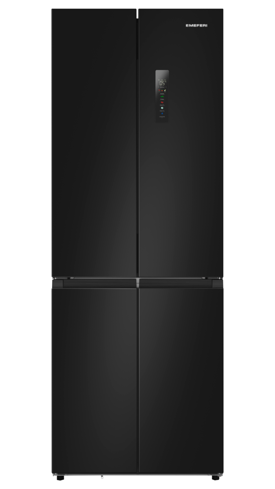 Изображение товара Холодильник Meferi MFR70BK TOTAL NO FROST CROSS DOOR ULTRA черный 70.3x192 см двухкамерный