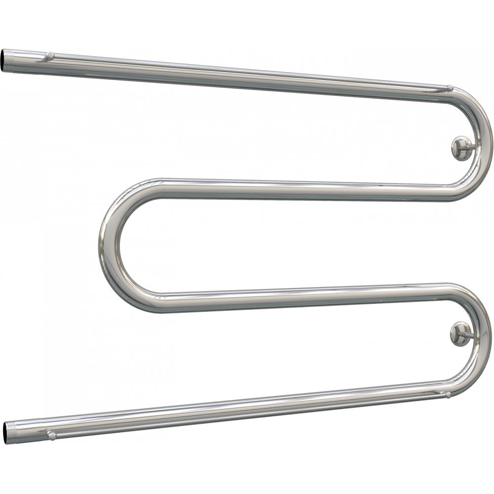 Изображение товара Полотенцесушитель водяной с полкой m-образный Роснерж M101100 500x800 мм боковая универсальная подводка нержавеющая сталь цвет хром