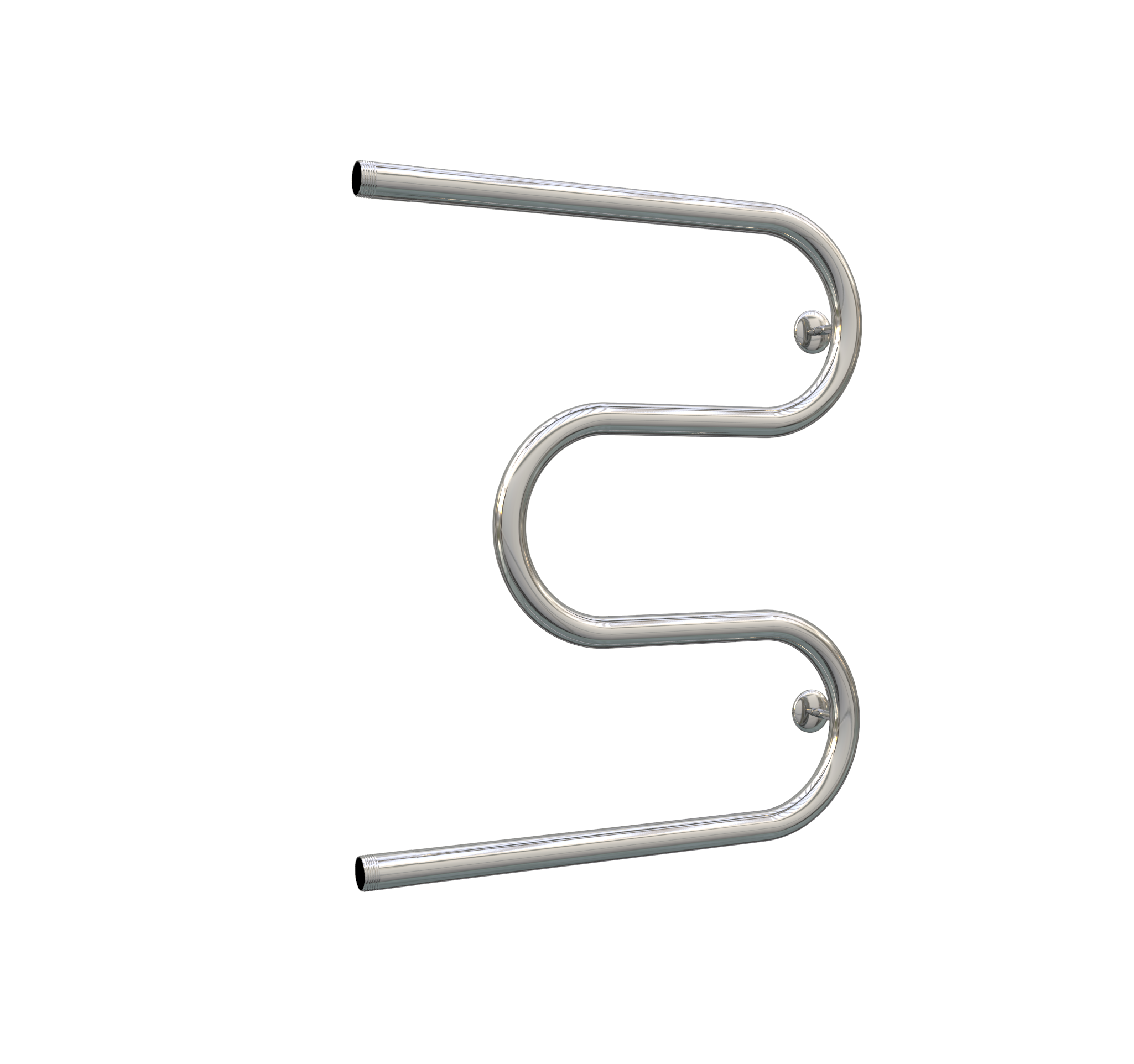 Изображение товара Водяной полотенцесушитель Роснерж Mобразный 60x50 см хром нержавейка