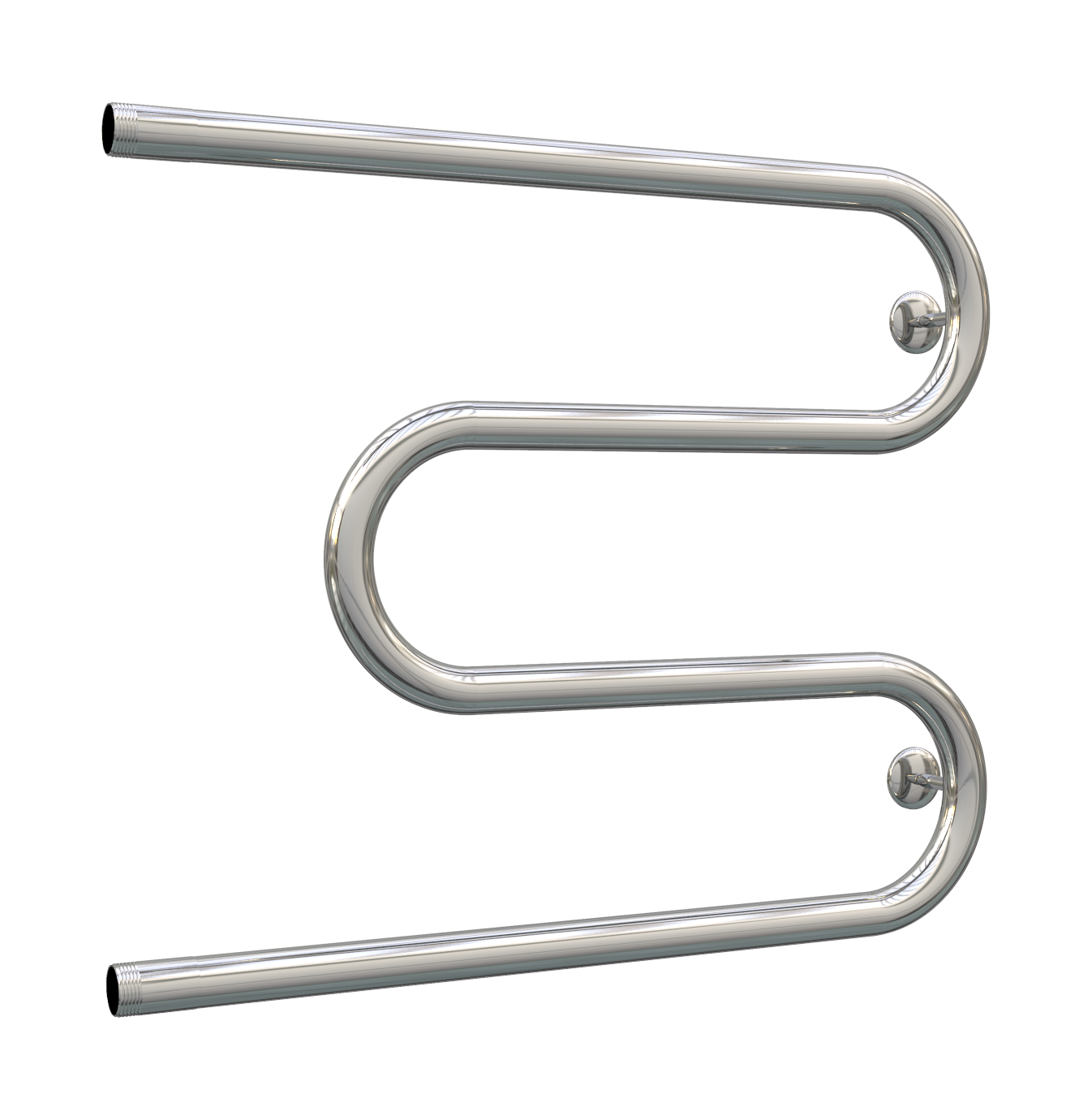 Изображение товара Водяной М-образный полотенцесушитель Роснерж 50x60 нержавеющая сталь хром