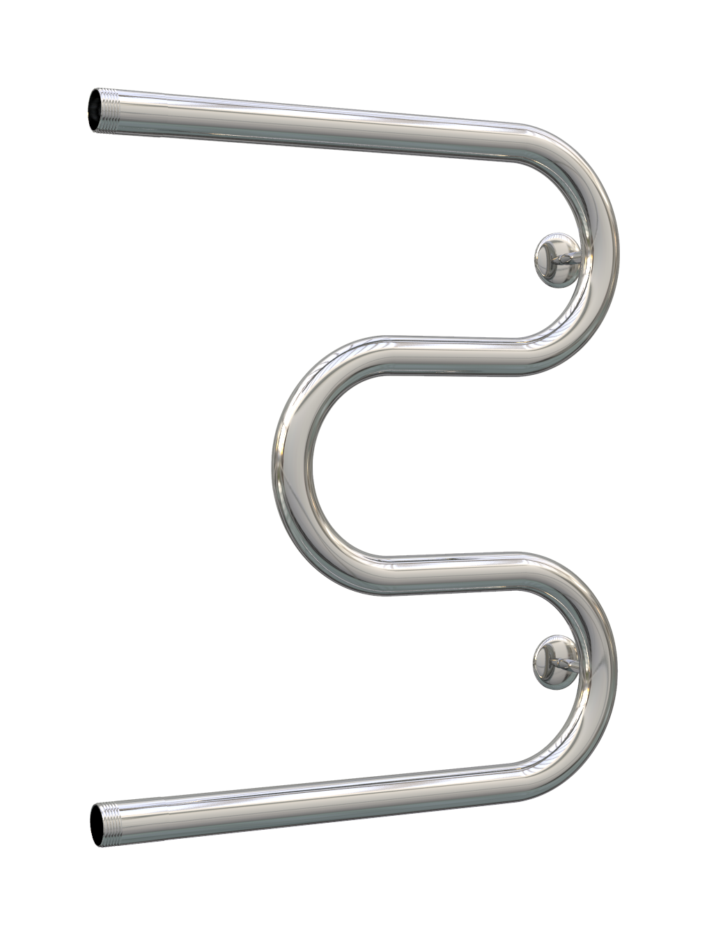 Изображение товара Полотенцесушитель водяной m-образный Роснерж M101000 500x400 мм боковая универсальная подводка нержавеющая сталь цвет хром