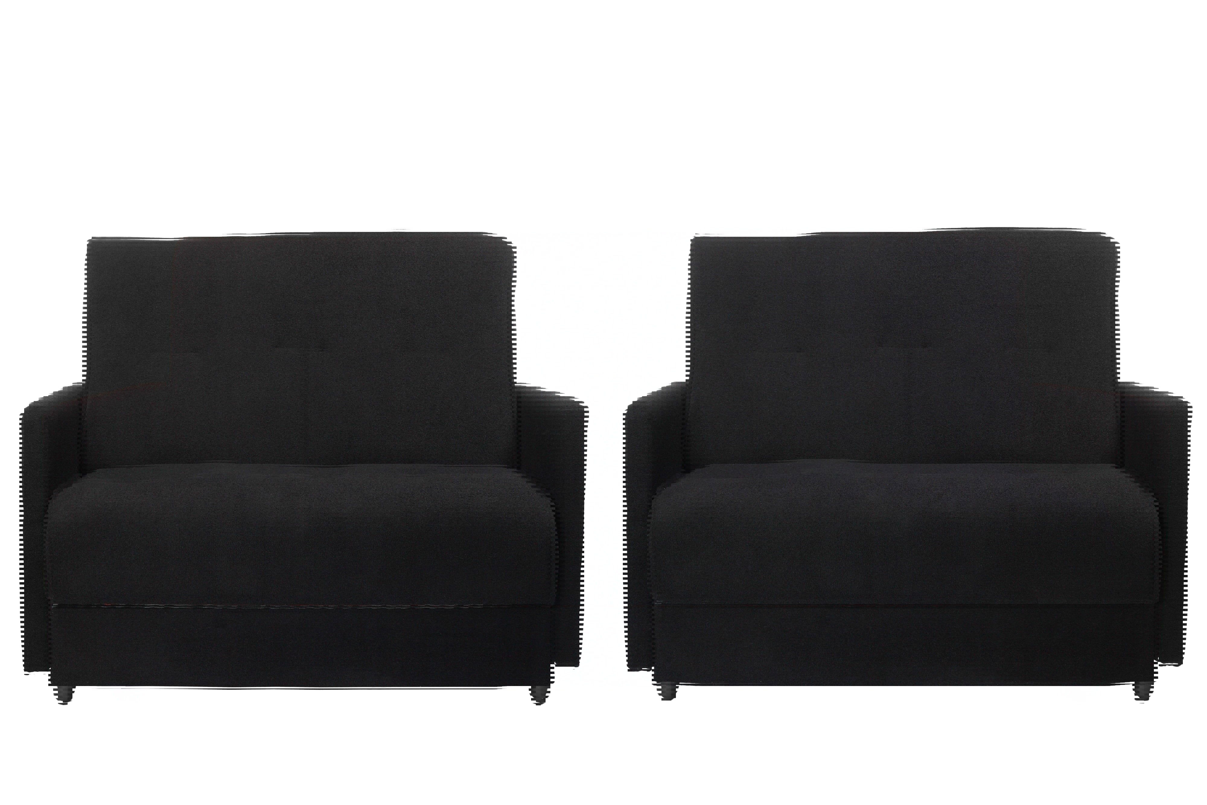 Изображение товара Диван раскладной Meblines Милан 215x96x95 см велюр черный для дома и квартиры