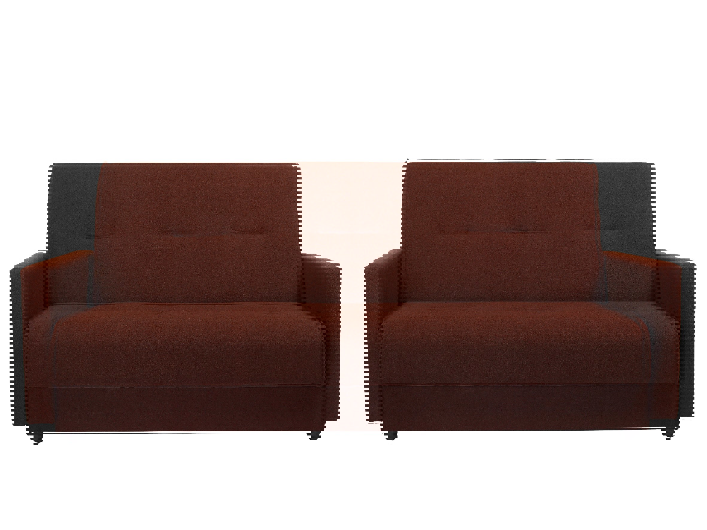 Изображение товара Диван раскладной Meblines Милан 215x100x100 см велюр коричневый