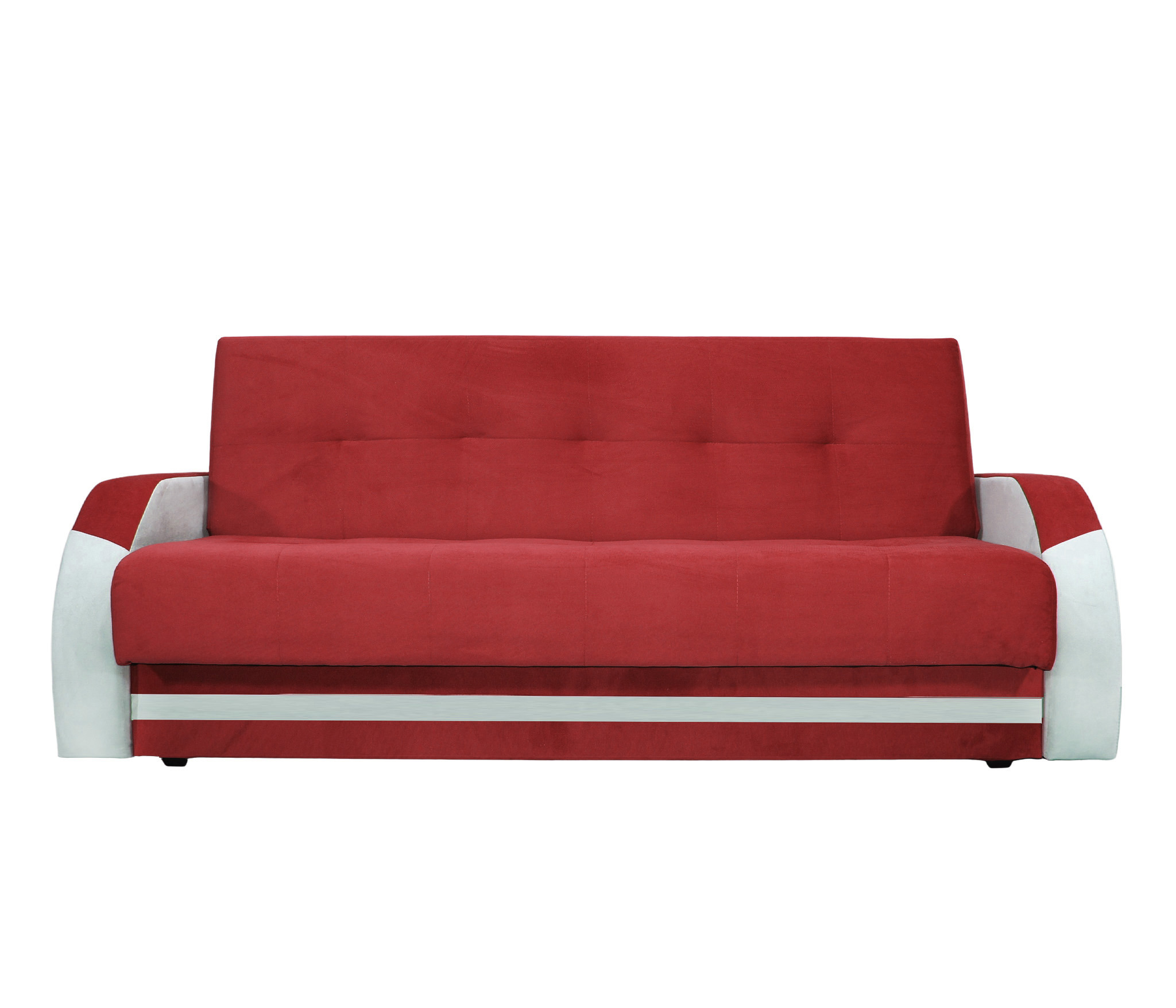 Изображение товара Диван раскладной Meblines Феникс 220x100x90 см велюр красный