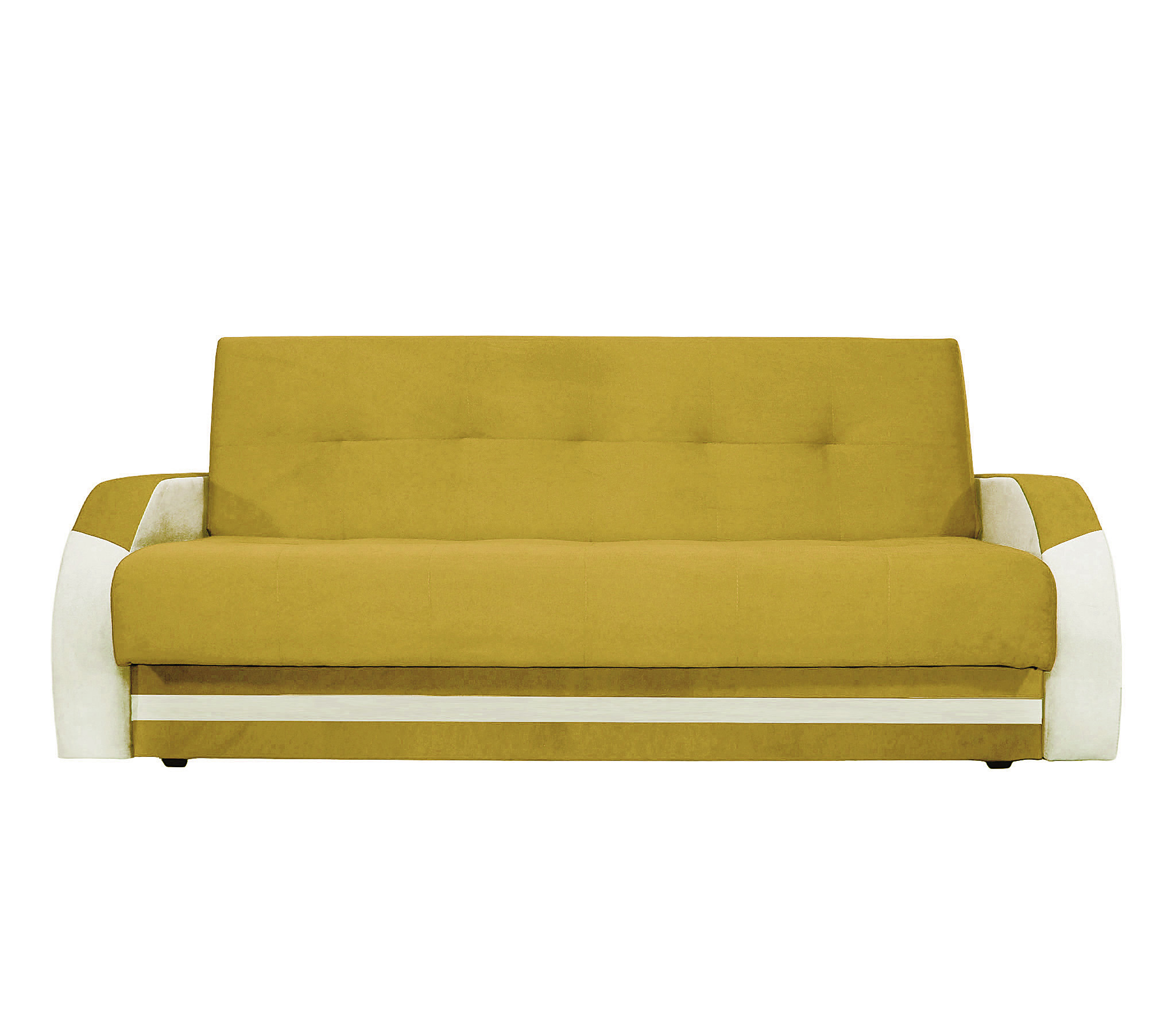Изображение товара Диван раскладной Меблайнс Феникс 220x107x97 см велюр желтый современная мягкая мебель