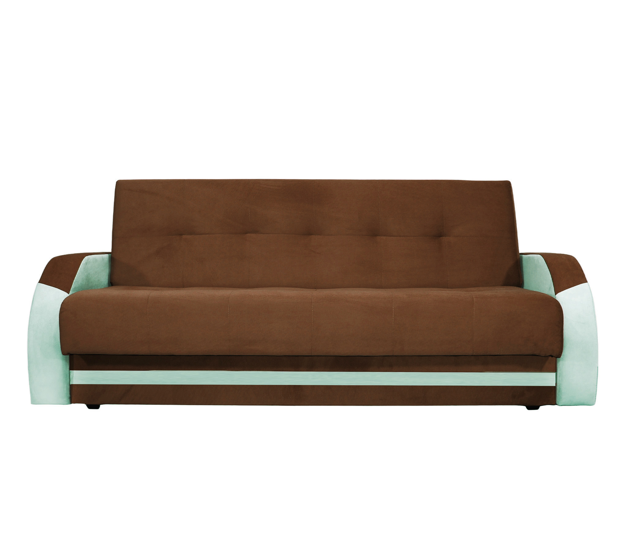 Изображение товара Диван раскладной Meblines Феникс 220x107x97 см велюр коричневый для дома и квартиры