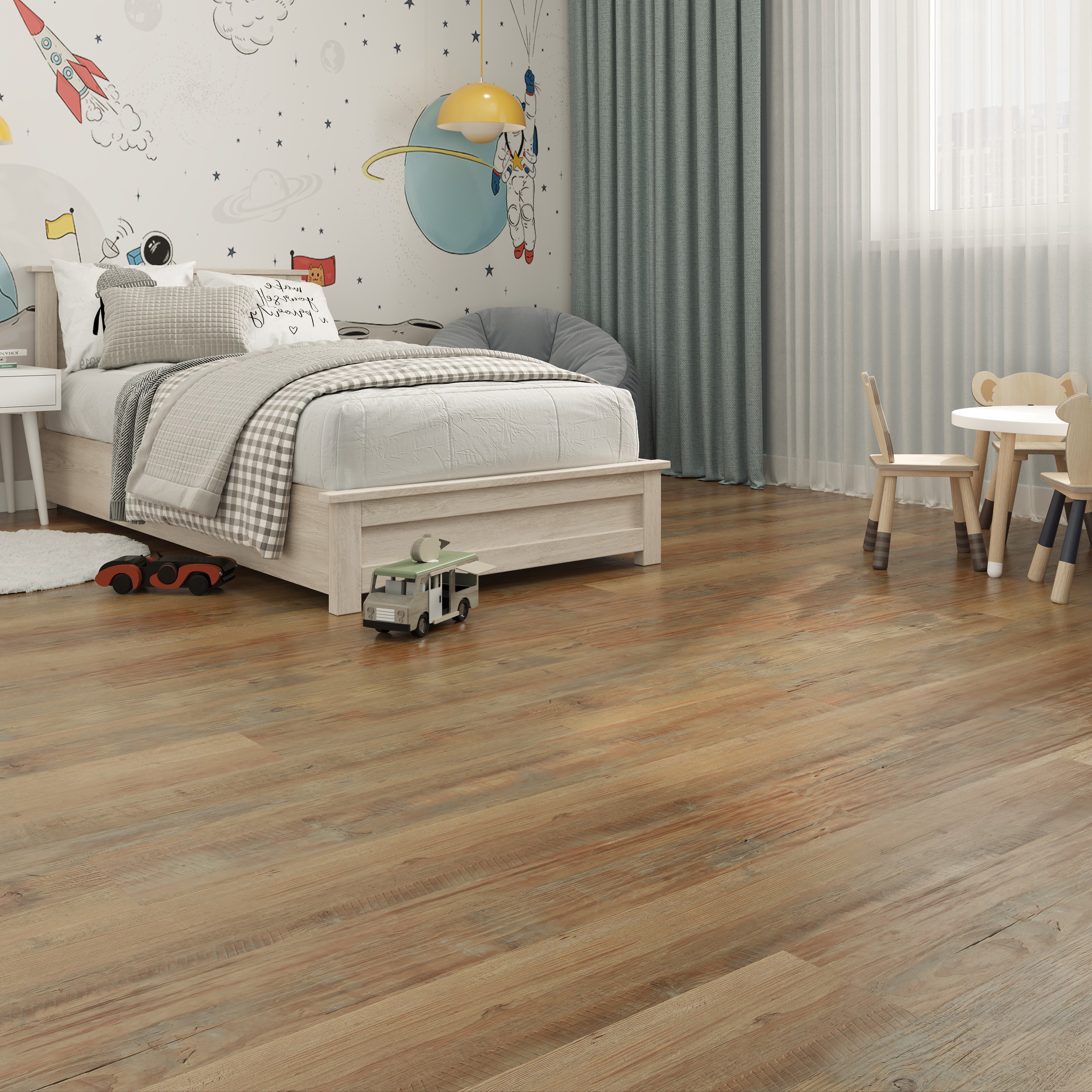 Изображение товара СПК плитка Дуб Марсель 120x18 мм класс 42 влагостойкое покрытие для пола