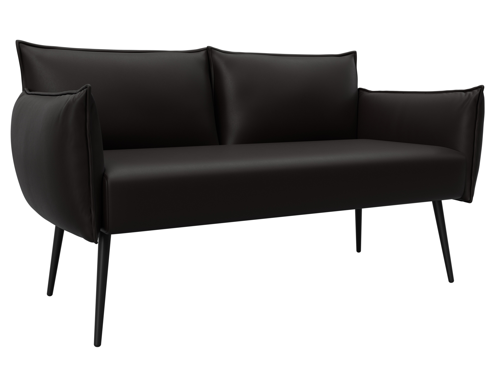 Изображение товара Диван прямой Лига диванов Лига-083 131067_спб 146x81x74 см эко-кожа цвет grifon 12 коричневый