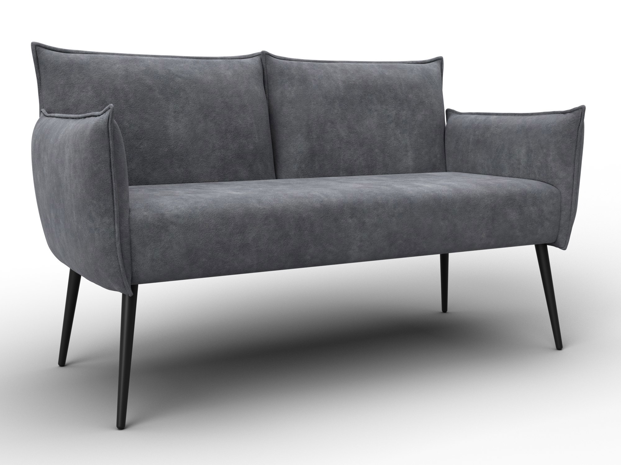 Изображение товара Диван прямой Лига-083 146x74x81 см велюр темно-серый Россия