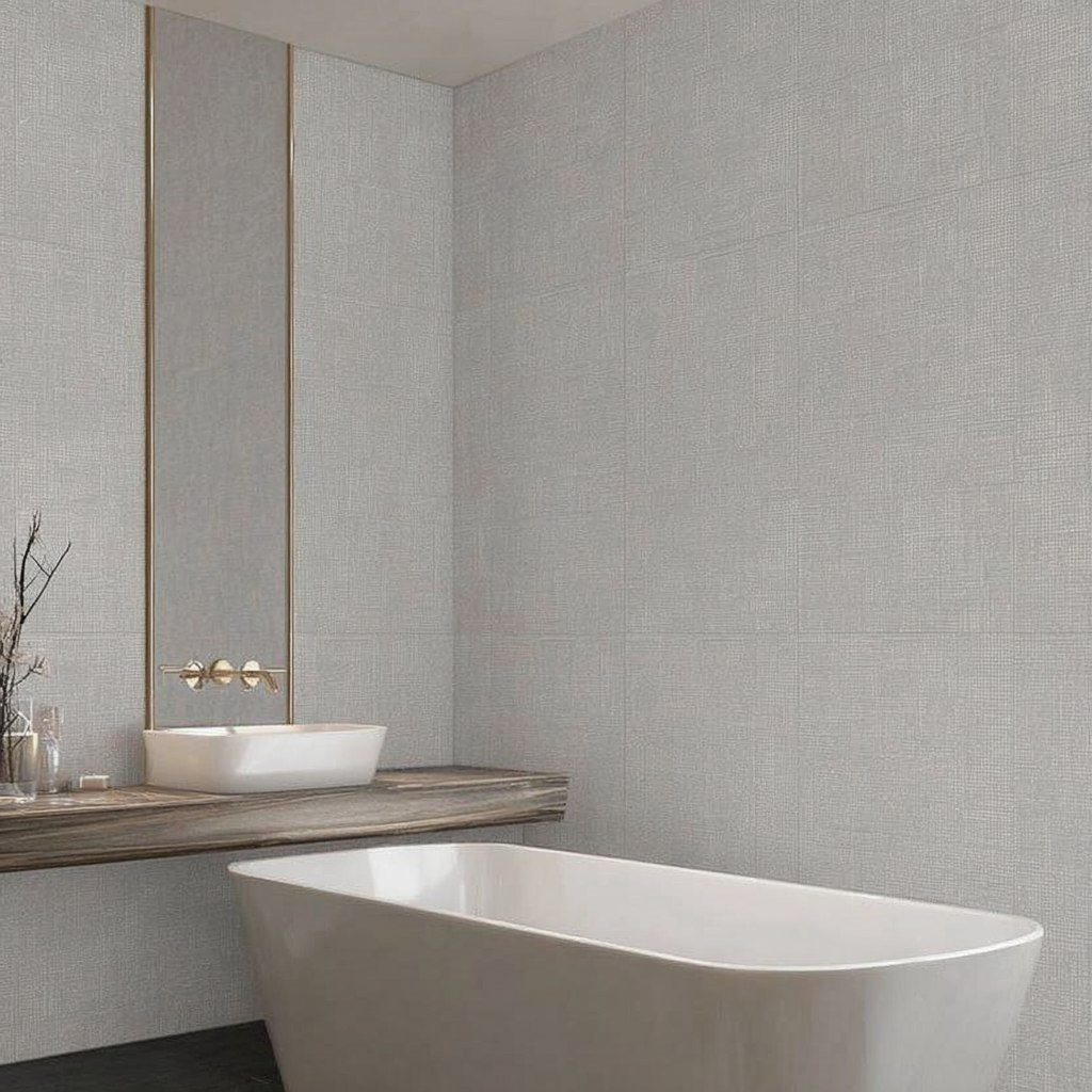 Изображение товара Стеновая панель SPC Кварцвинил Альта-профиль Альта слэб Тканевая Роскошь лён 600x300x2.4мм 0.18м²