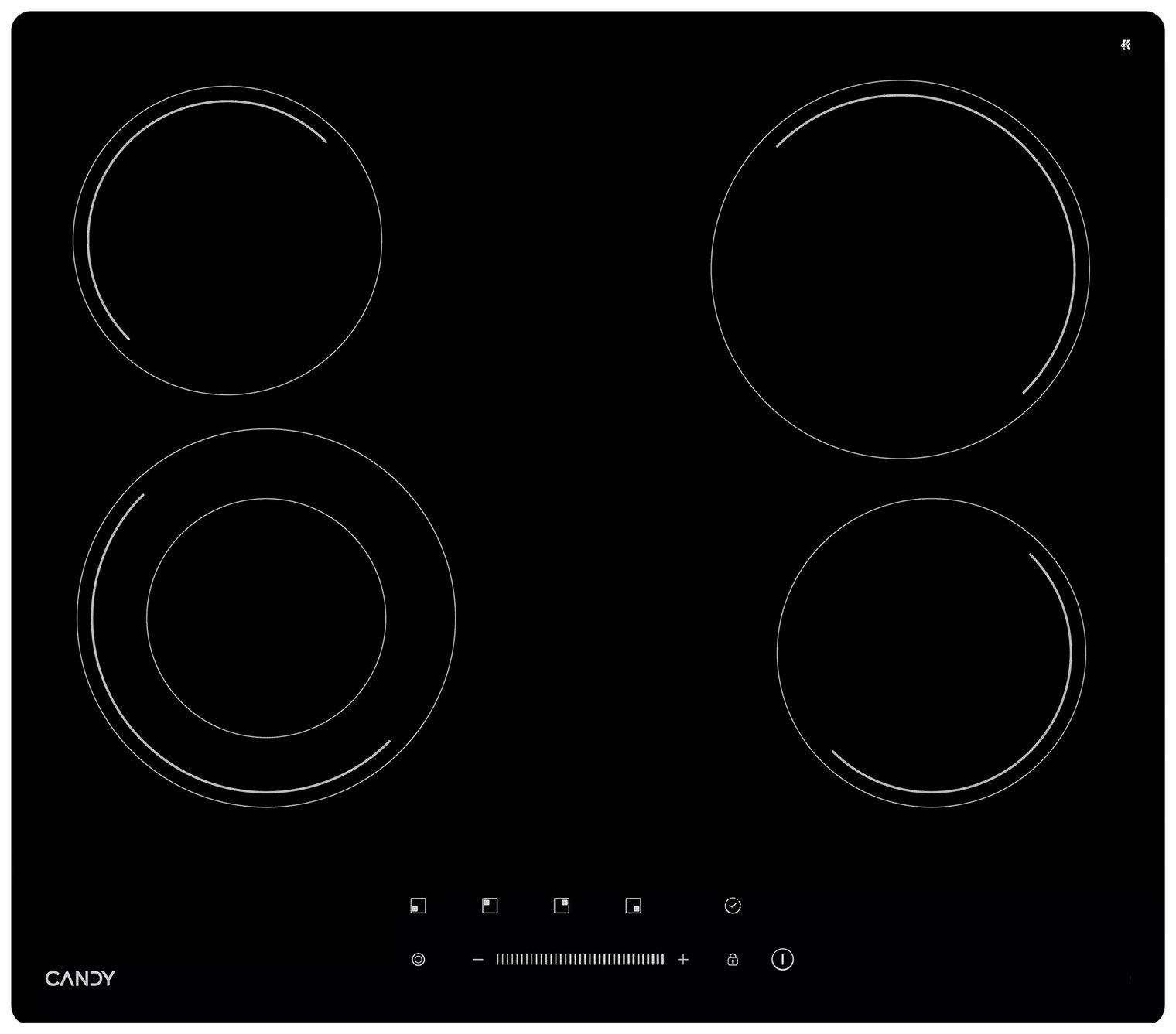 Изображение товара Электрическая варочная панель Candy CHXC64TDB 58 см 4 конфорки цвет черный