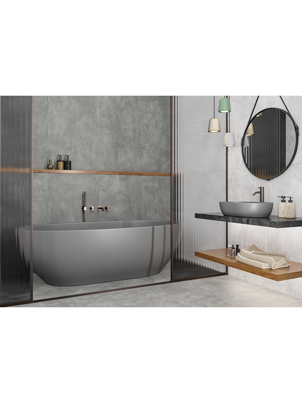 Изображение товара Керамогранит Alma ceramica Totem 60x120 см серый/серебристый