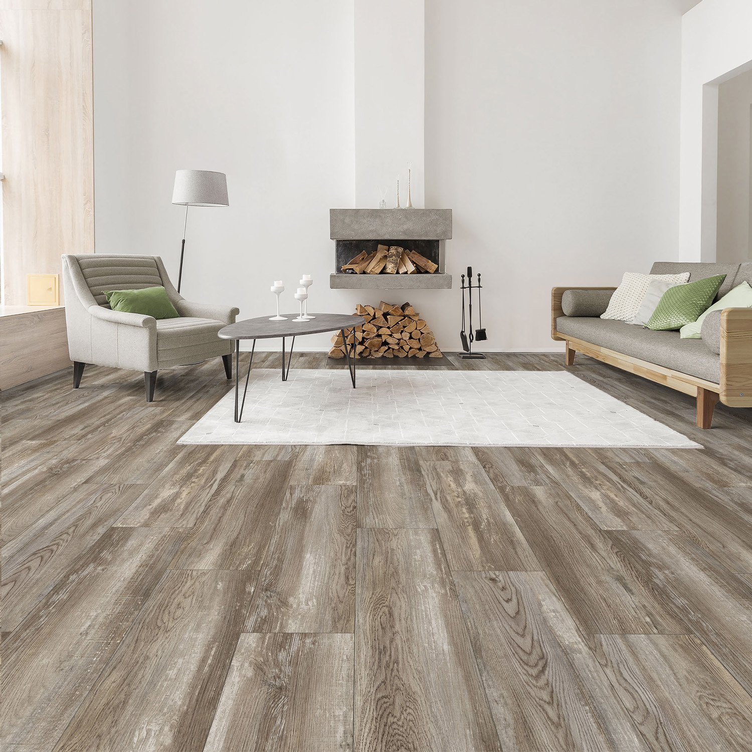 Изображение товара Керамогранит Global Tile Bremen_GT GT208022015MCR 19.8x80 см серый эффект дерева