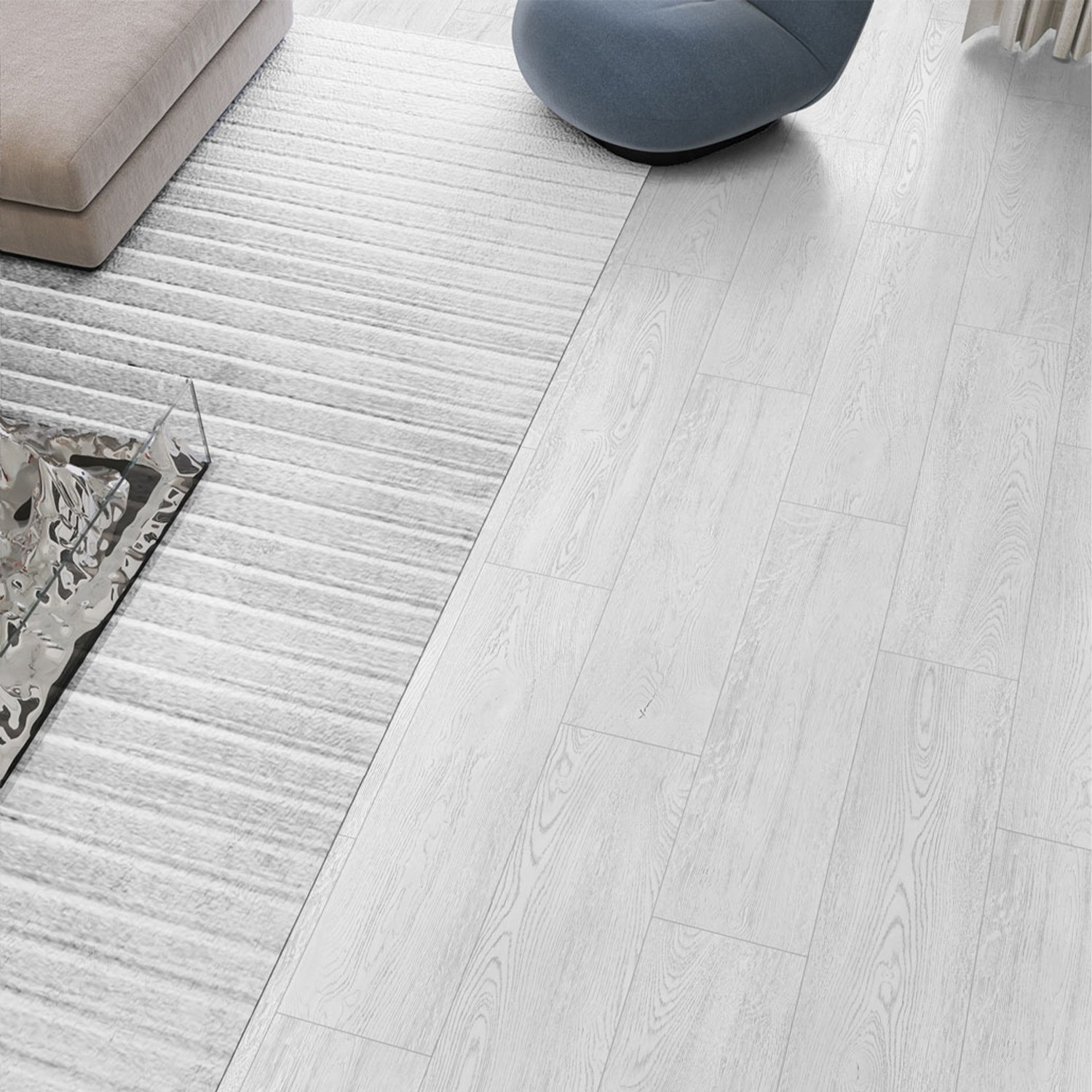 Изображение товара Керамогранит Global tile Frostharden 19.8x80 см белый матовый