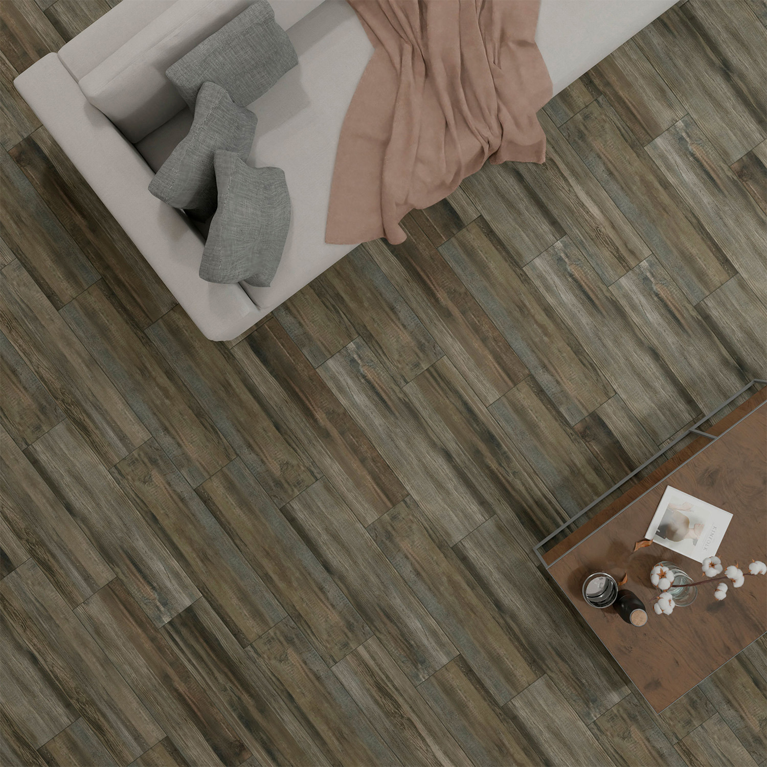 Изображение товара Керамогранит Global tile Hamburg_gt GT208021913MCR 19.8x80см цвет коричневый