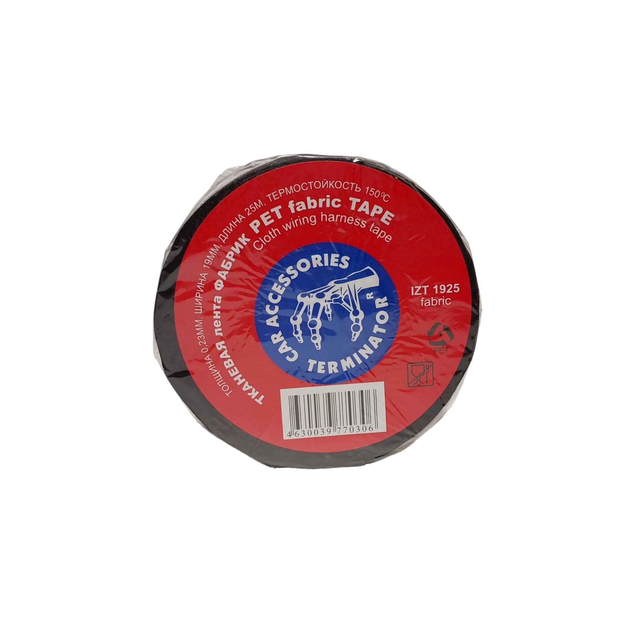 Изображение товара Изоляционная лента Terminator IZT 1925 fabric 0.25x19мм 25м Ткань черный