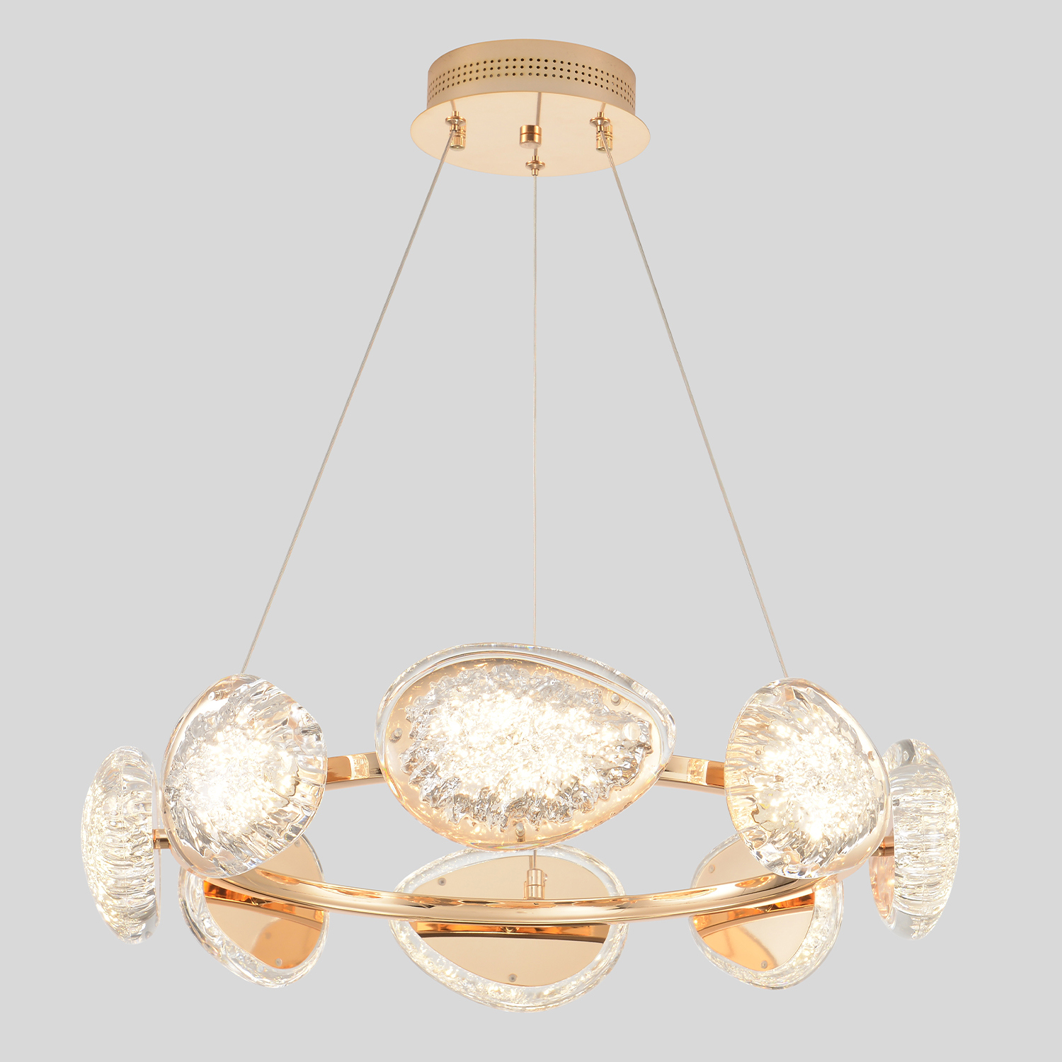 Изображение товара Подвесной светильник Crystal Lux Felicidad sp64w нейтральный белый свет золото 55см