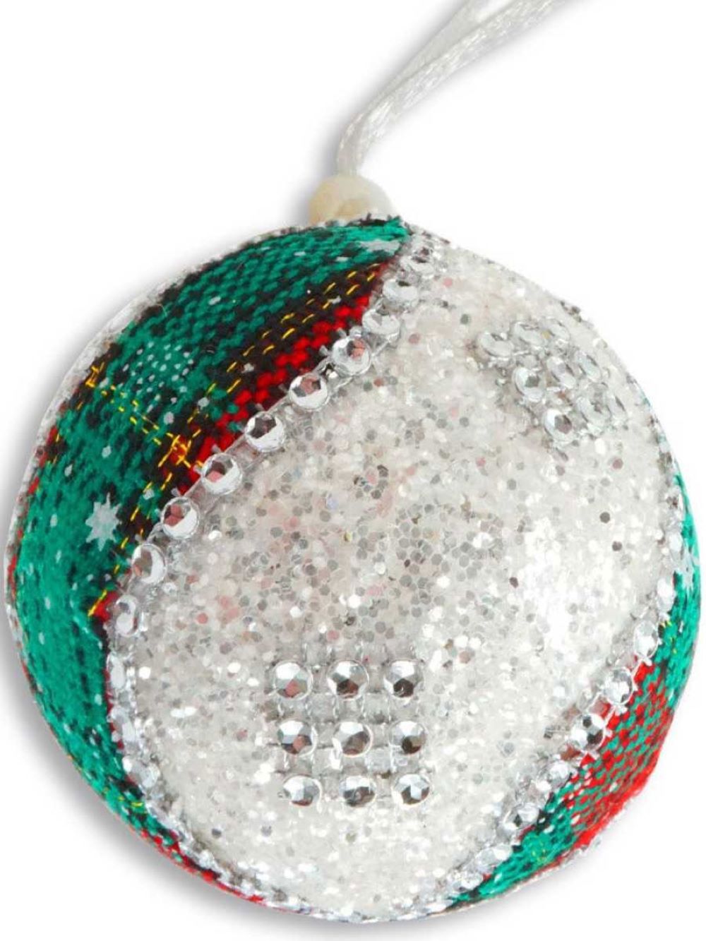 Изображение товара Набор елочных шаров Магия праздника 8 см белый красный зеленый идеи для новогоднего декора