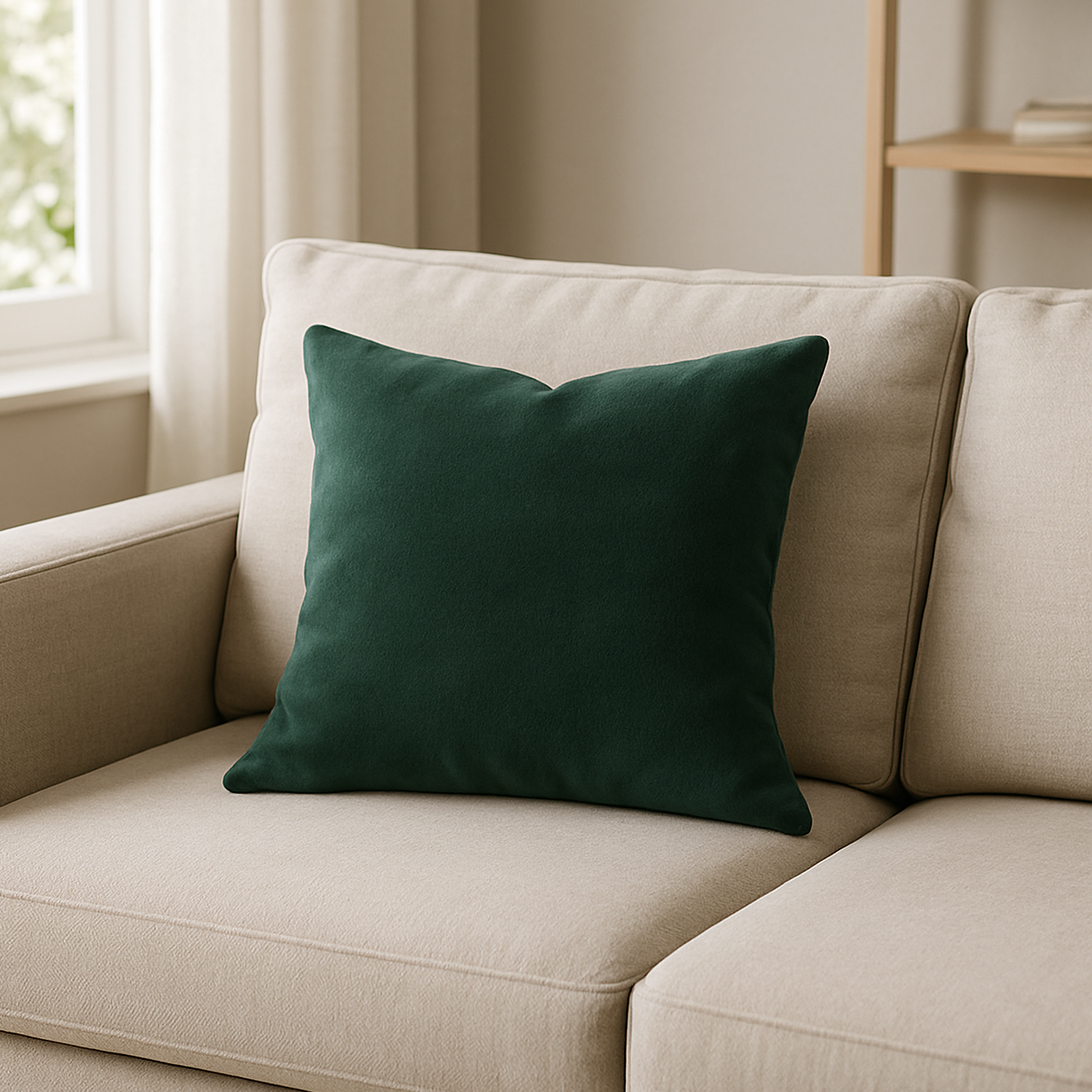 Изображение товара Подушка Flandria 45x45 см темно-зеленая - удобство и стиль