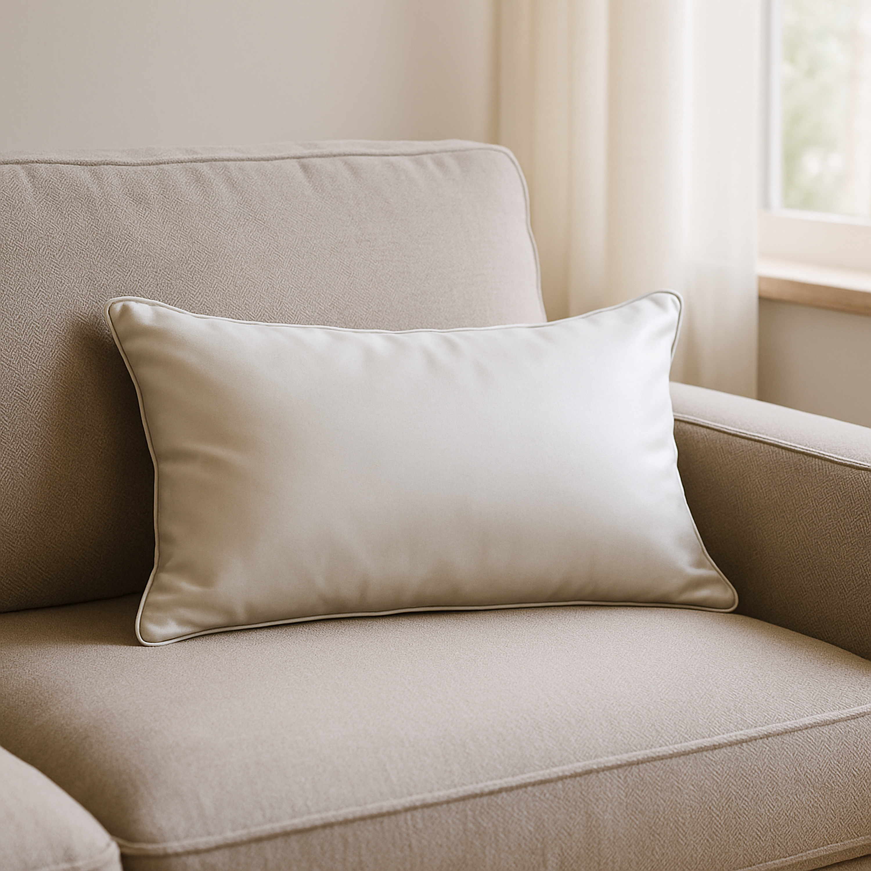 Изображение товара Декоративная подушка Левадия 30x50 см цвет бежевый