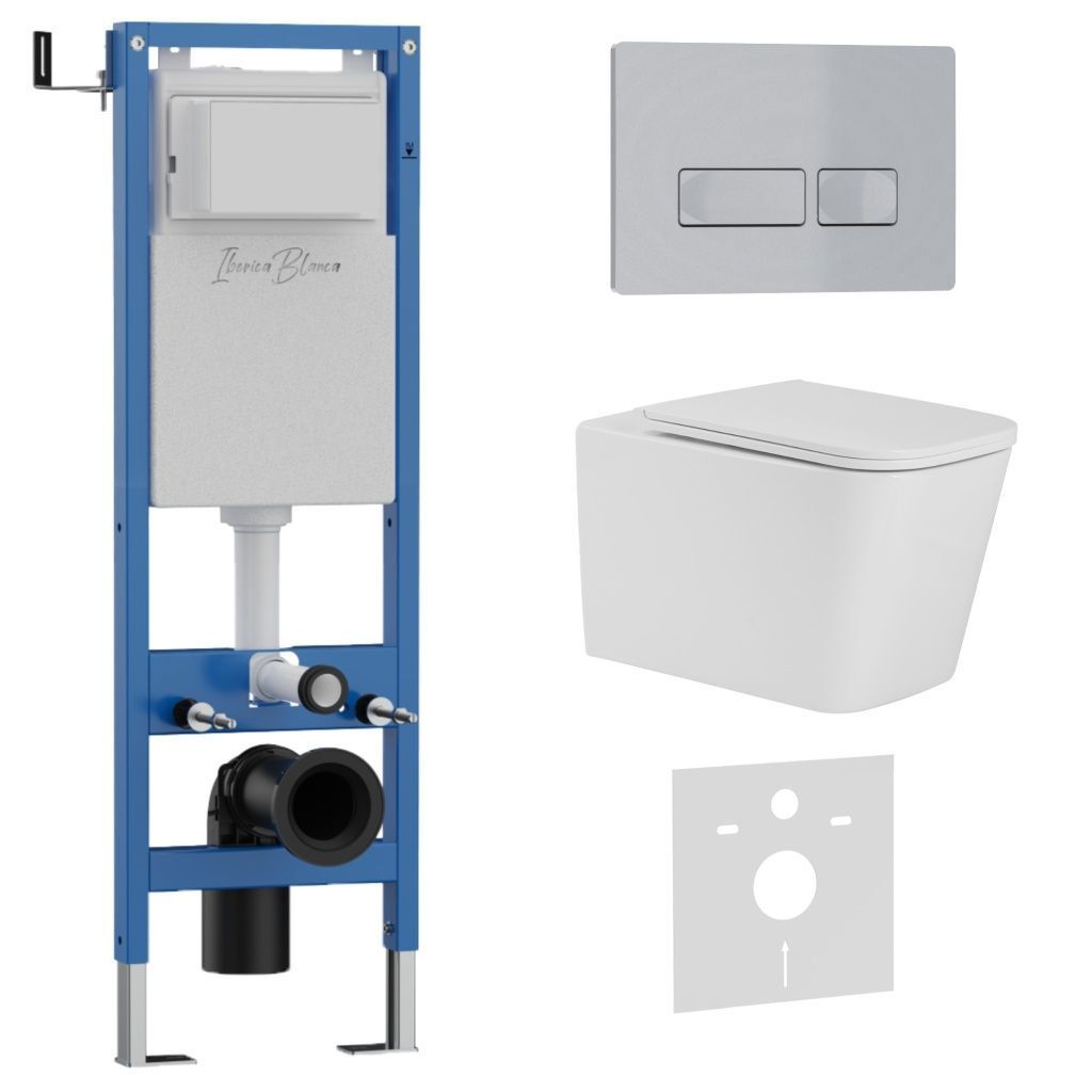 Изображение товара Комплект инсталляция с унитазом Iberica blanca IB.001M.TLA.234.214 белый