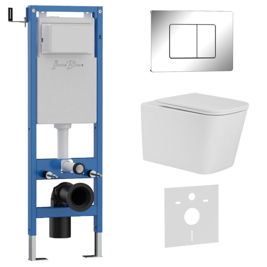 Изображение товара Комплект инсталляции с унитазом Iberica blanca IB.001M.TLA 234 1131 белый