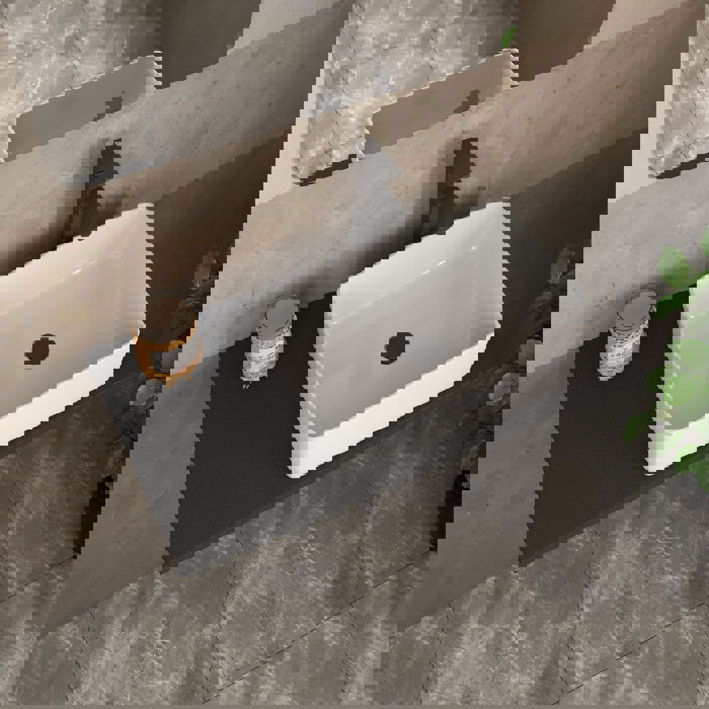 Изображение товара Раковина накладная Bauedge hotel BF1453 48см цвет белый