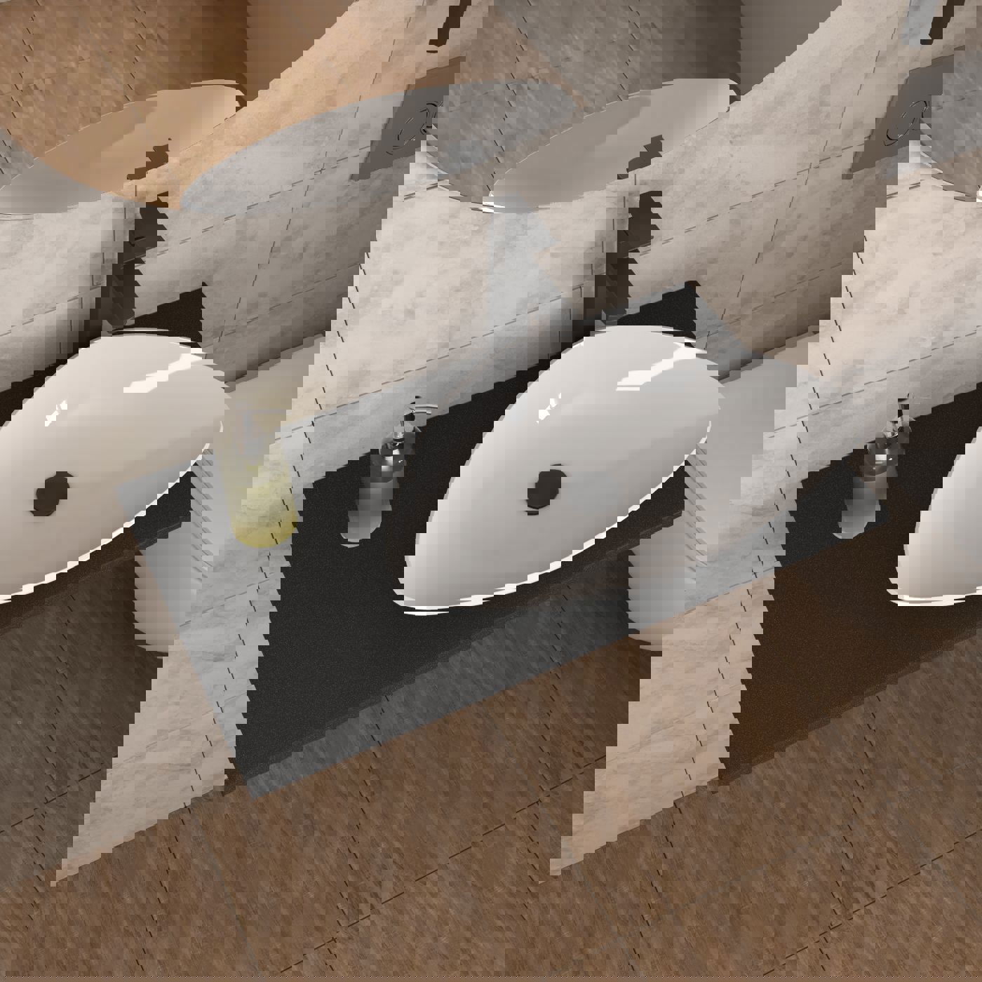 Изображение товара Раковина накладная Bauedge triangle BF1465 59см цвет белый