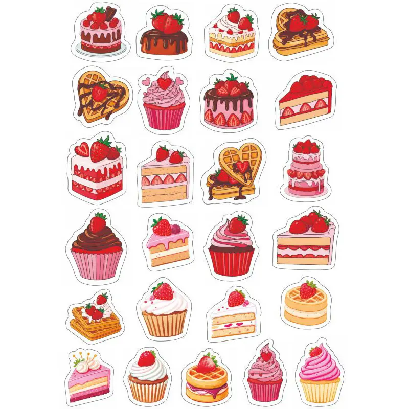 Наклейка Симфония Клубничные пирожные 30x20 см