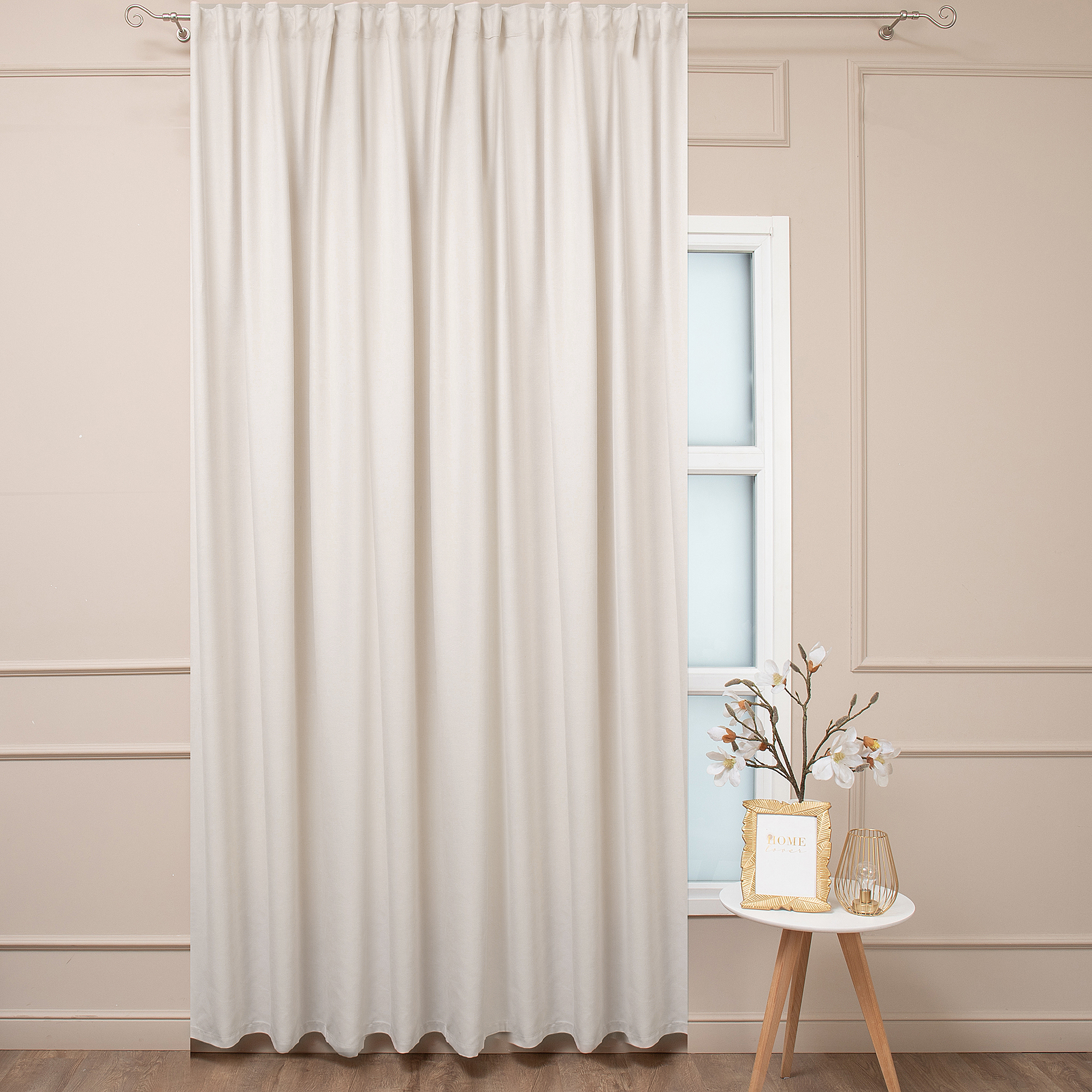 Изображение товара Штора на ленте со скрытыми петлями Калифорния 200x280 см бежевая