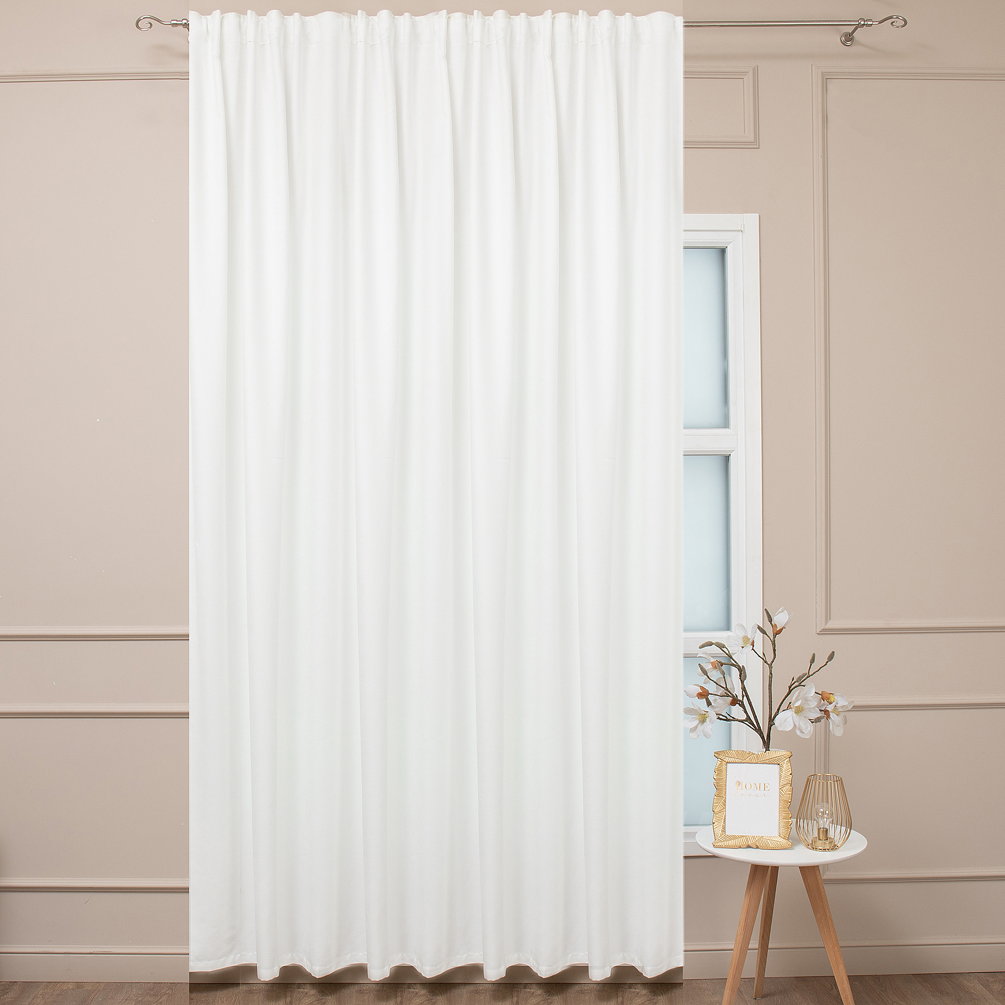 Изображение товара Штора Калифорния на ленте 200x280 см шампань бежевый стиль неоклассика