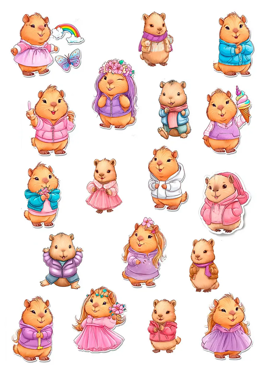 Наклейка Симфония Капибара 30x20 см