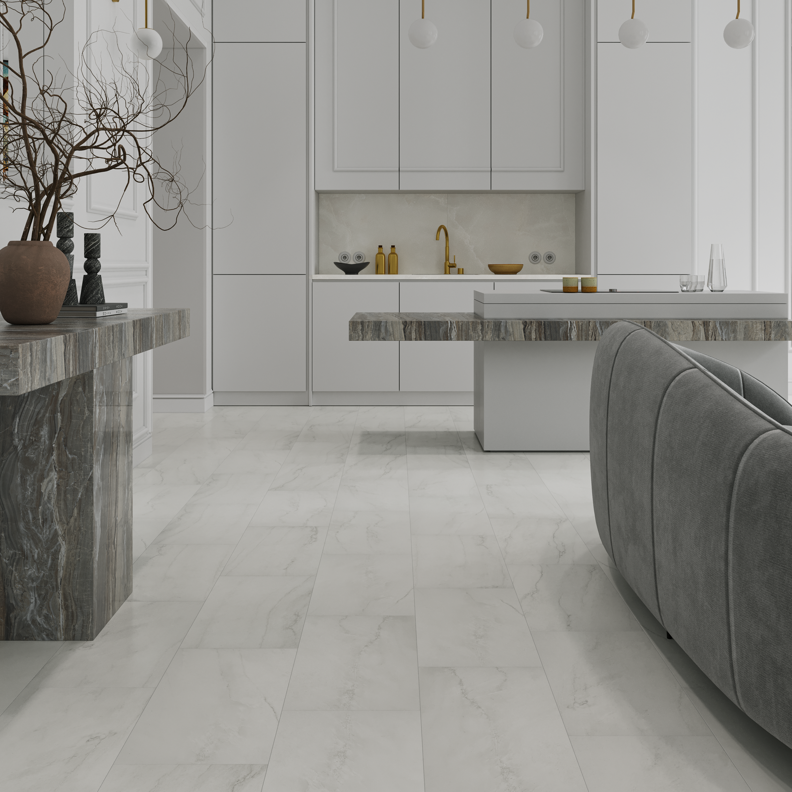 Изображение товара LVT плитка Alpine Floor Eco 15 7 Мрамор 2.5 мм влагостойкая клейкая 3.685 м²
