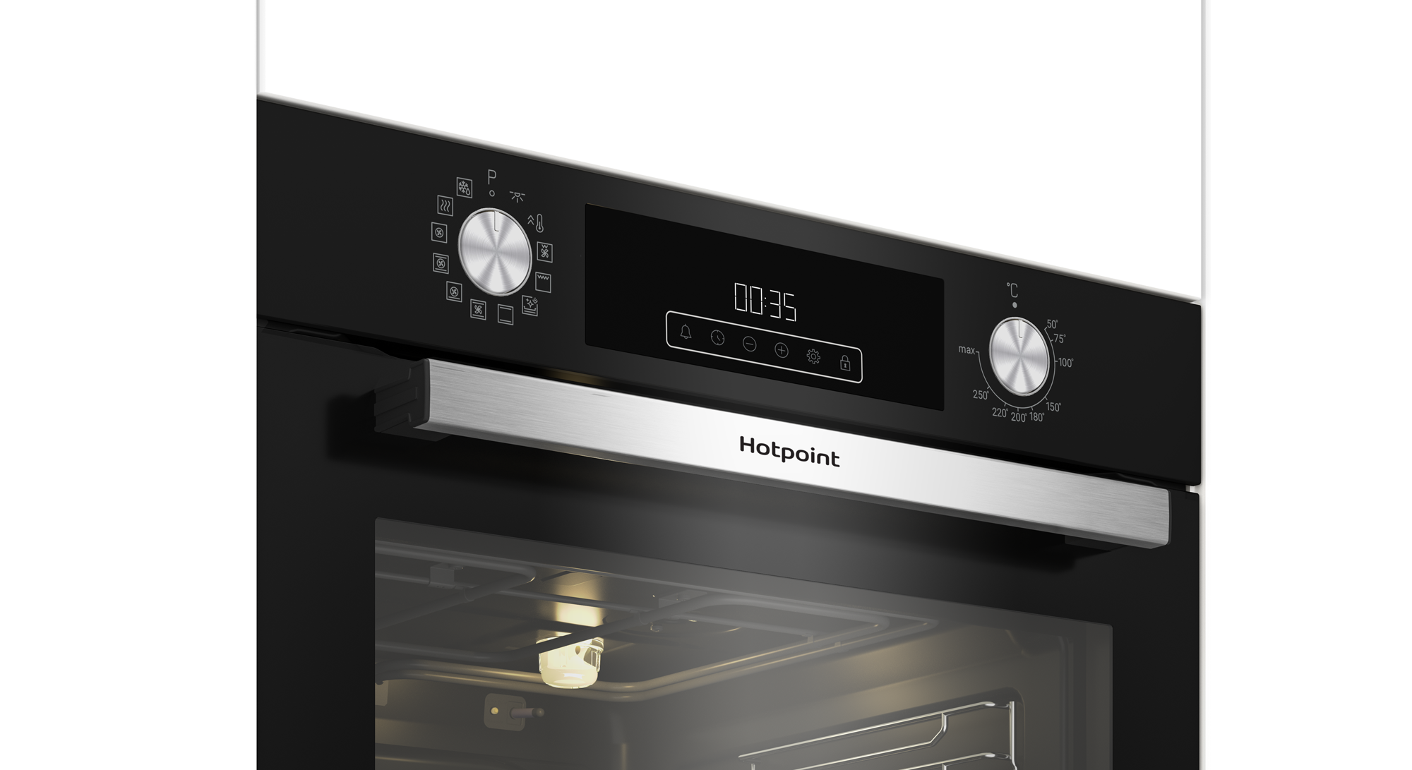 Встраиваемый духовой шкаф Hotpoint HFE9 1231 JSH BL 60x60x57 см цвет черный - 3