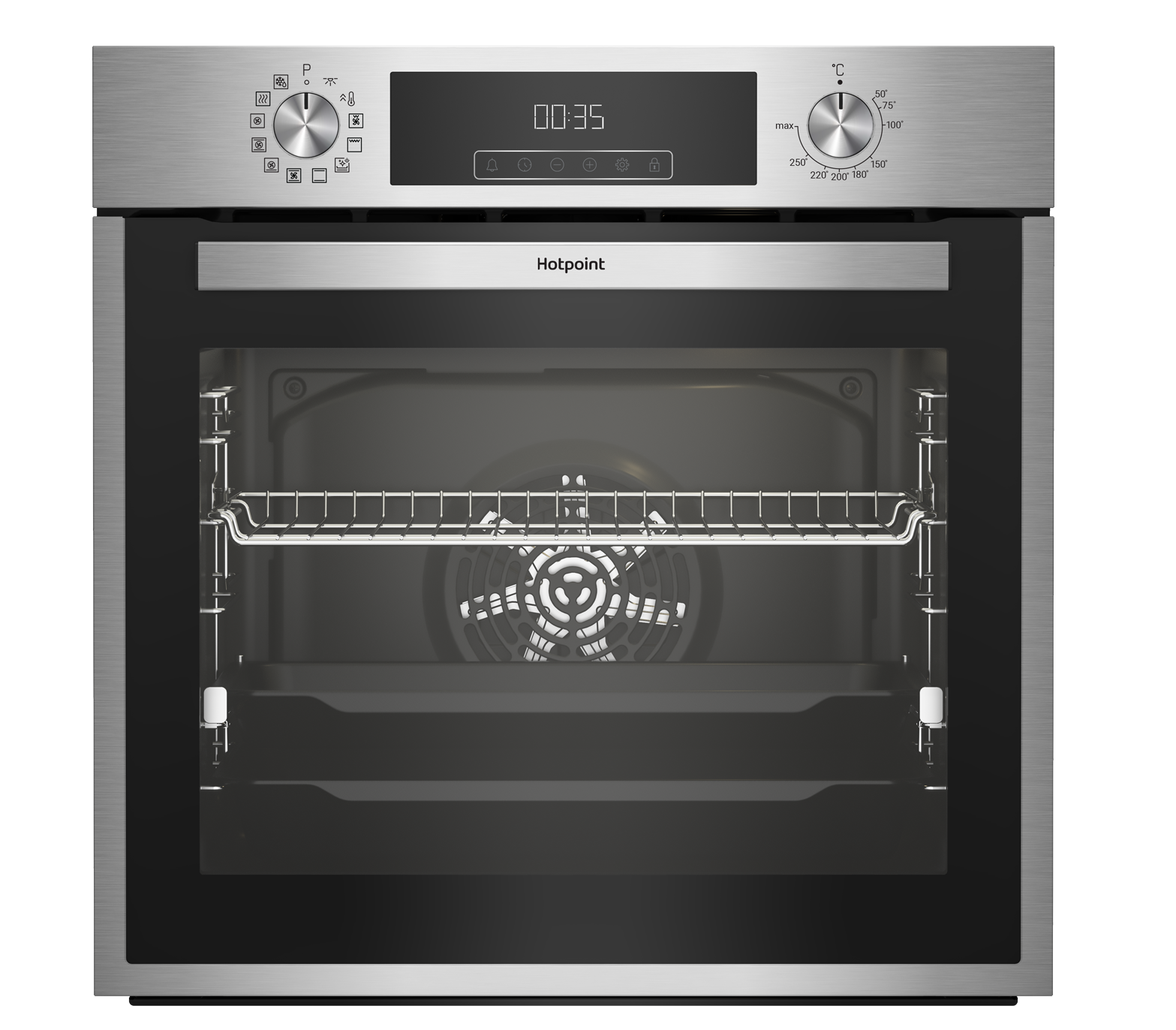 Встраиваемый духовой шкаф Hotpoint HFE9 1231 JSH IX 60x60x57 см цвет нержавейка - 1