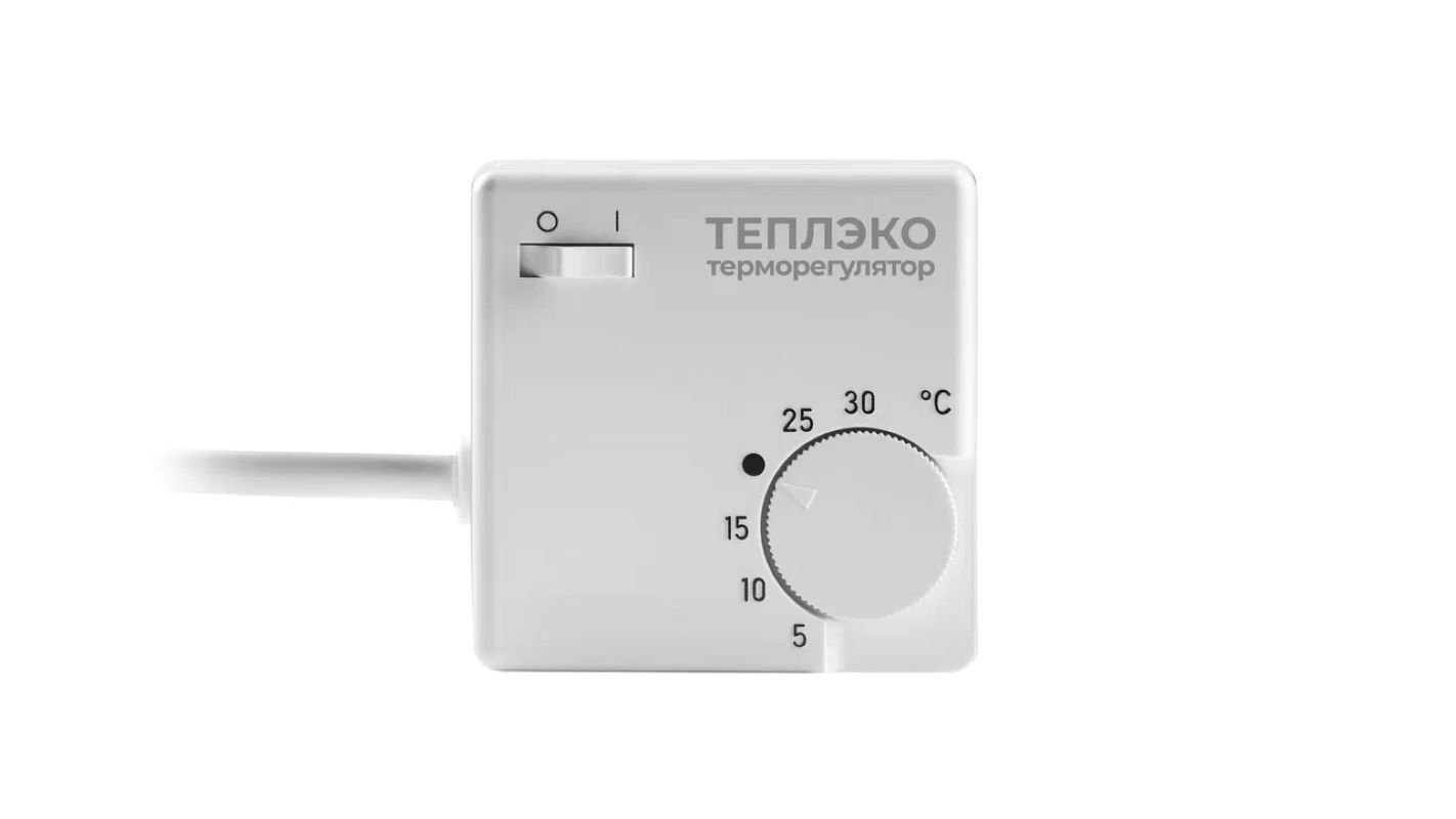 Изображение товара Терморегулятор для теплого пола ТеплЭко ТТ-0905 механический цвет белый