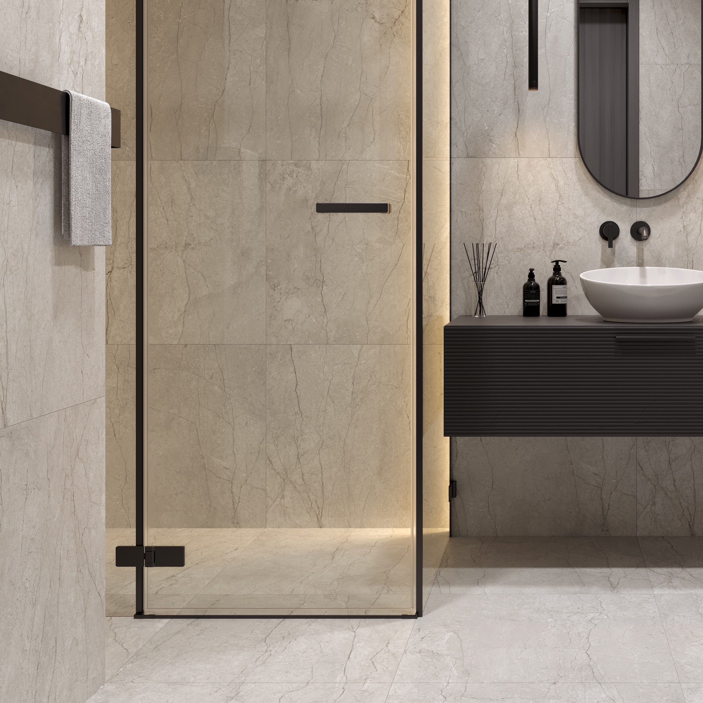 Изображение товара Глазурованный керамогранит Grasaro Magnetic 60x60 см матовый, эффект мрамора, морозостойкий