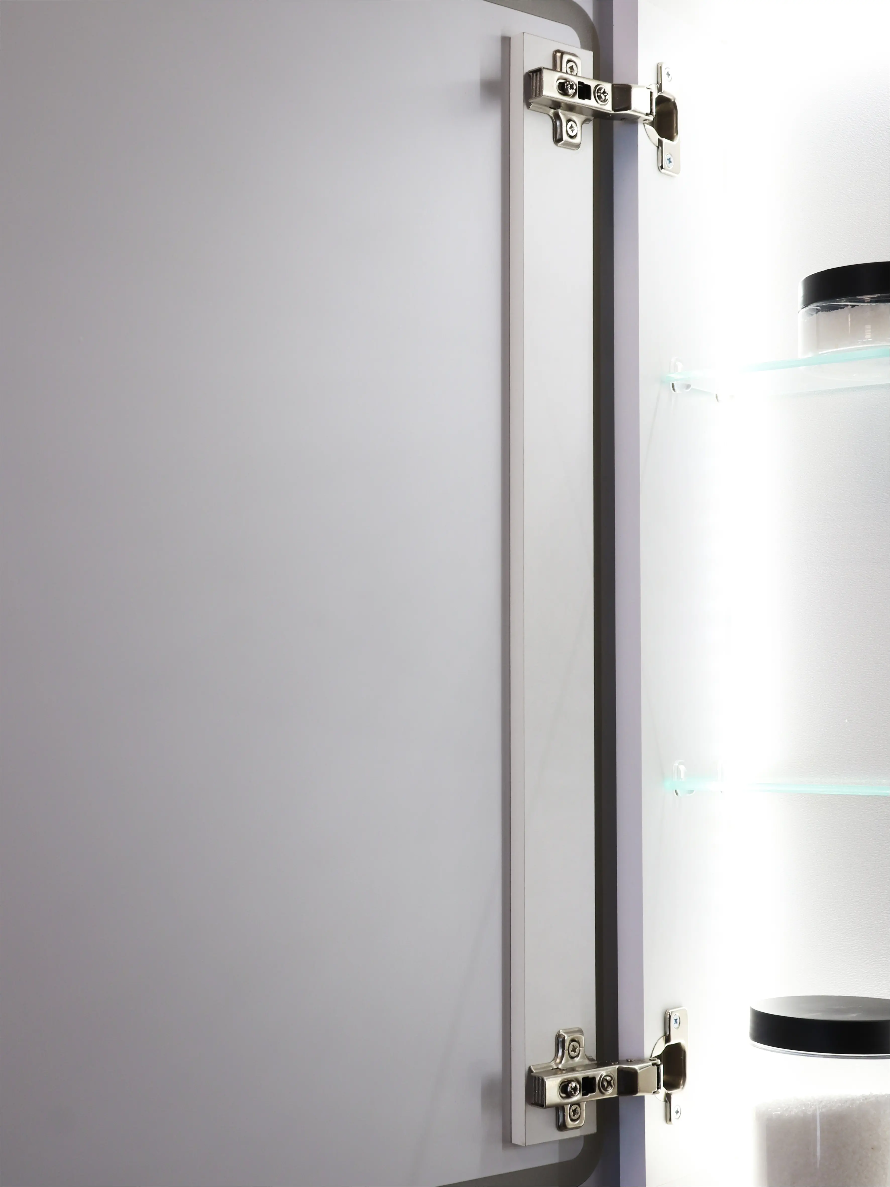Шкаф зеркальный Easy Led подвесной с подсветкой 50x70 см цвет белый - 7
