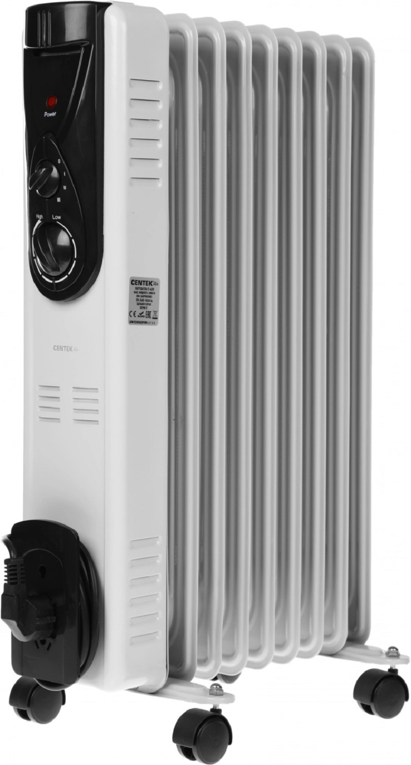Изображение товара CENTEK CT 6201 Масляный обогреватель 2000 Вт 9 секций белый