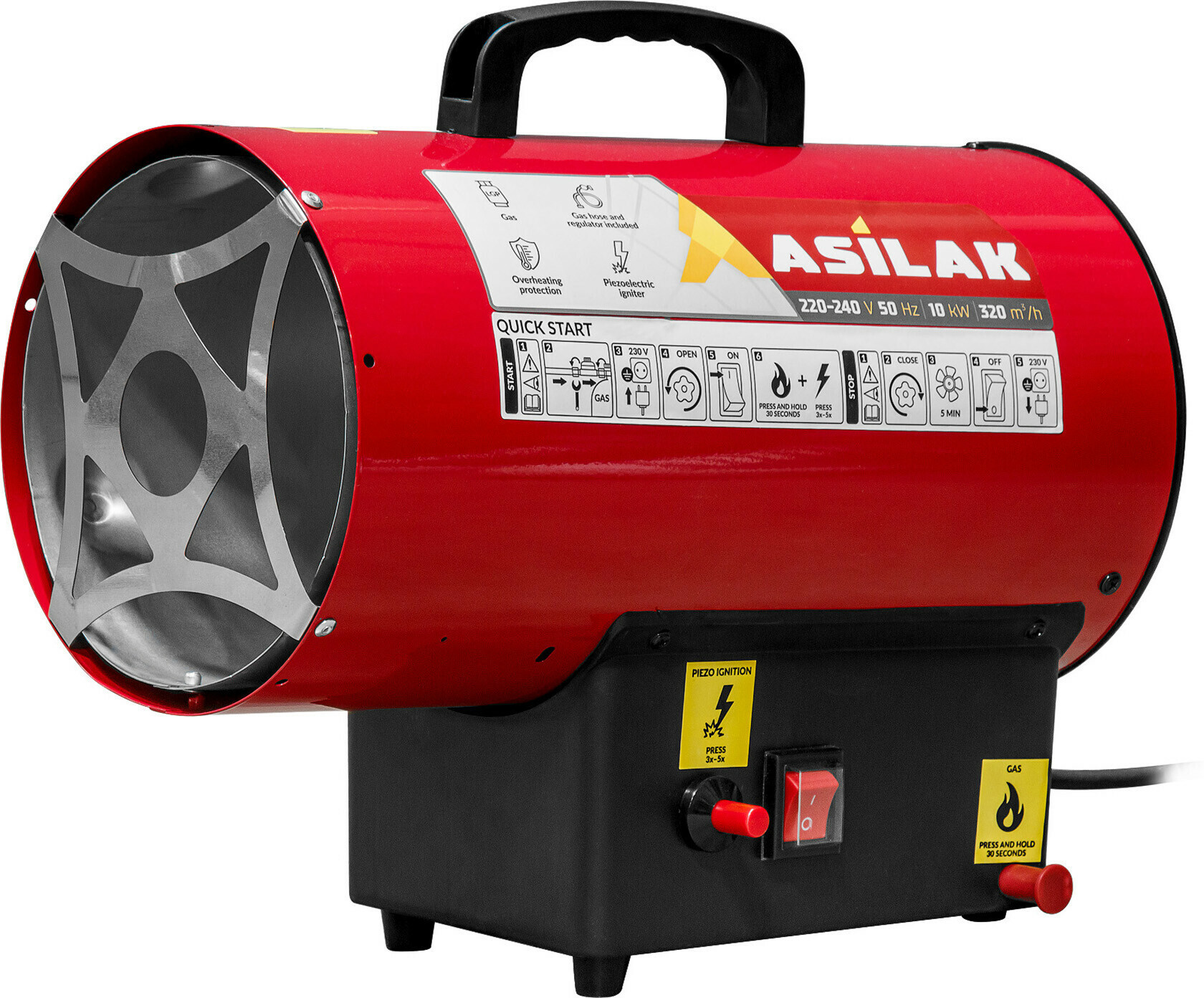 Изображение товара Газовая тепловая пушка ASILAK SLG-10000 мощностью 10 кВт