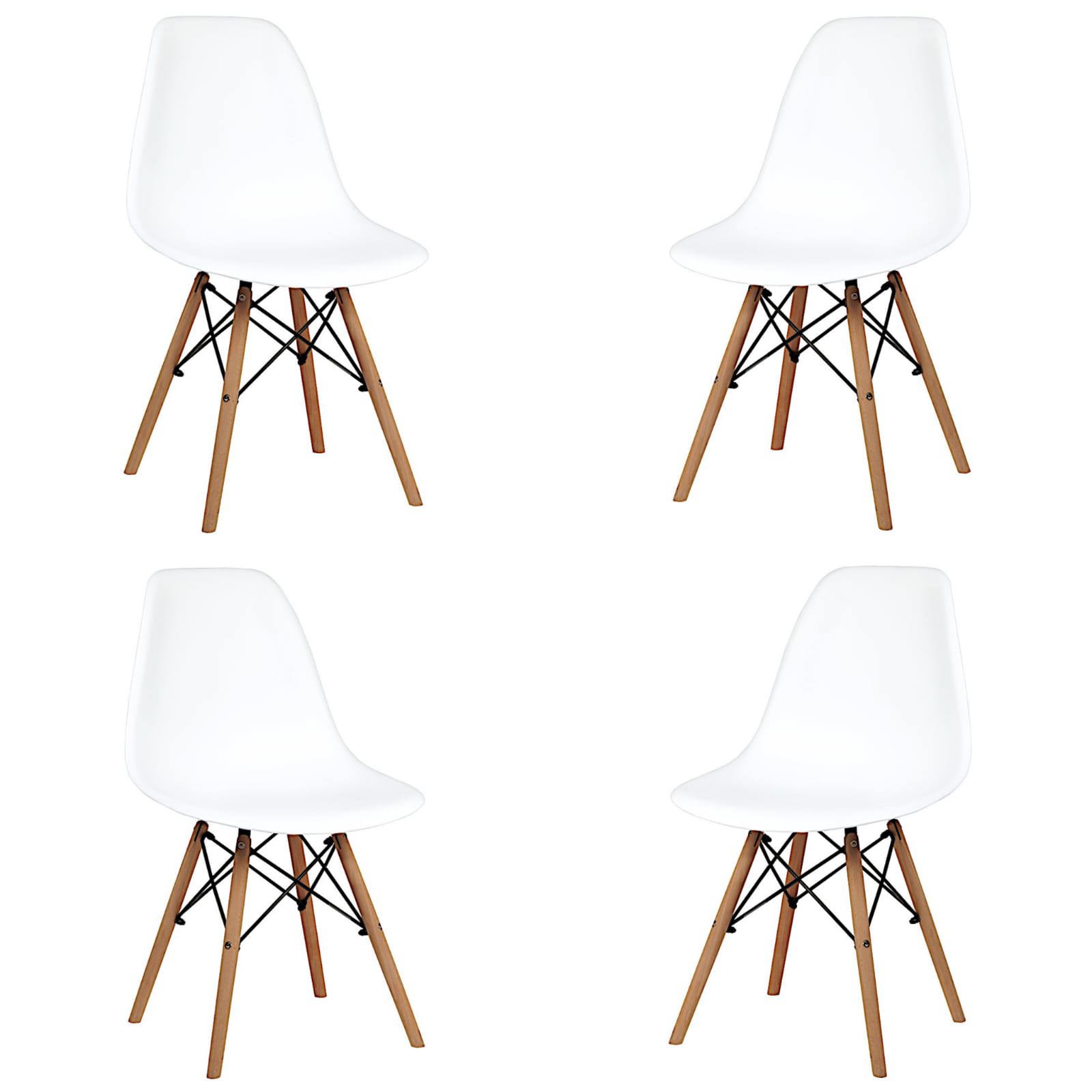 Изображение товара Комплект стульев для кухни Стулбержи Eames 4 шт со спинкой белый