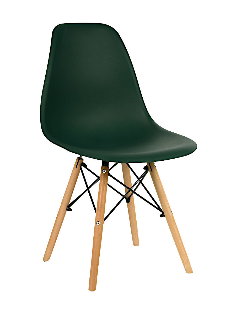 Изображение товара Стул кухонный Стулбержи со спинкой Eames 1 шт темно-зеленый