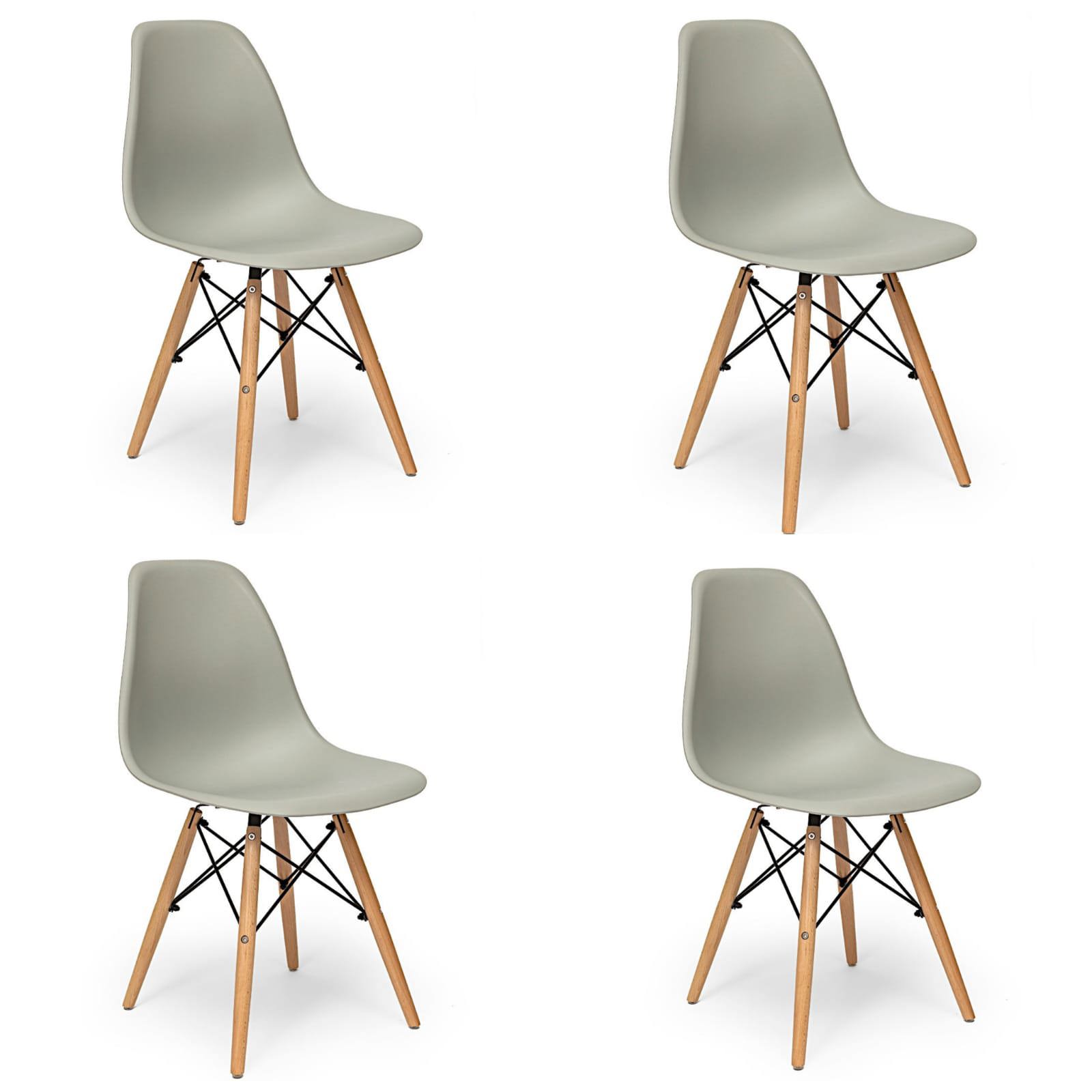 Изображение товара Стулья для кухни Стулбержи Eames 4 шт со спинкой серый Изображение товара Стулья для кухни Стулбержи Eames 4 шт со спинкой серый