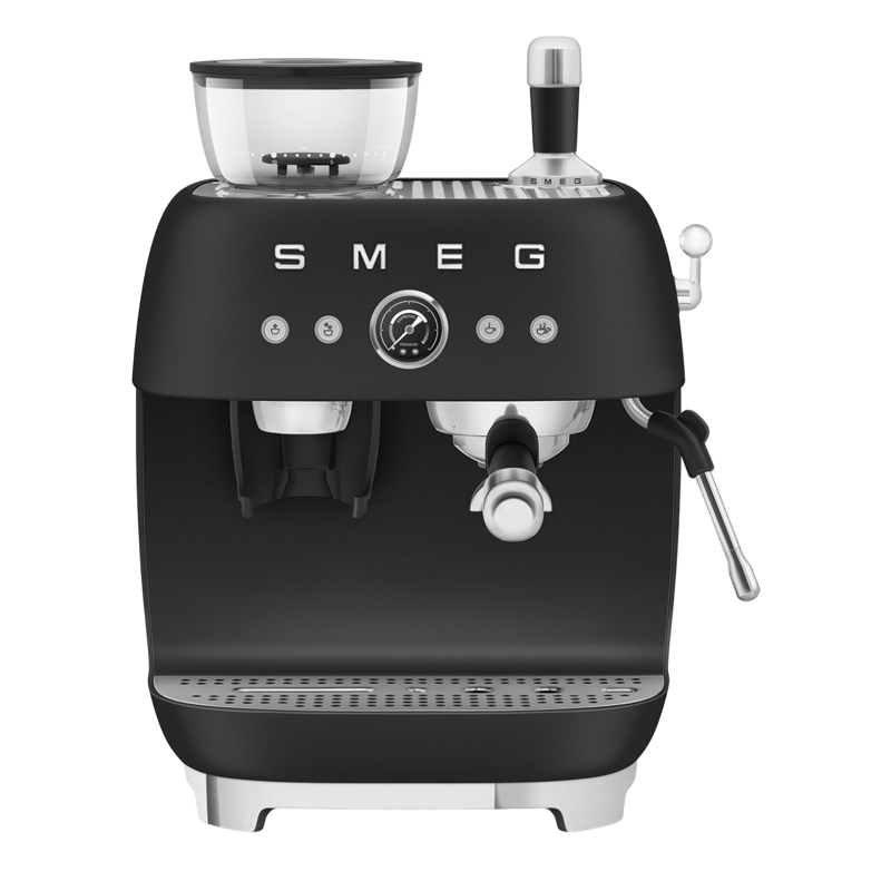 Изображение товара Ручная кофемашина с кофемолкой SMEG EGF03BLMEU, чёрная