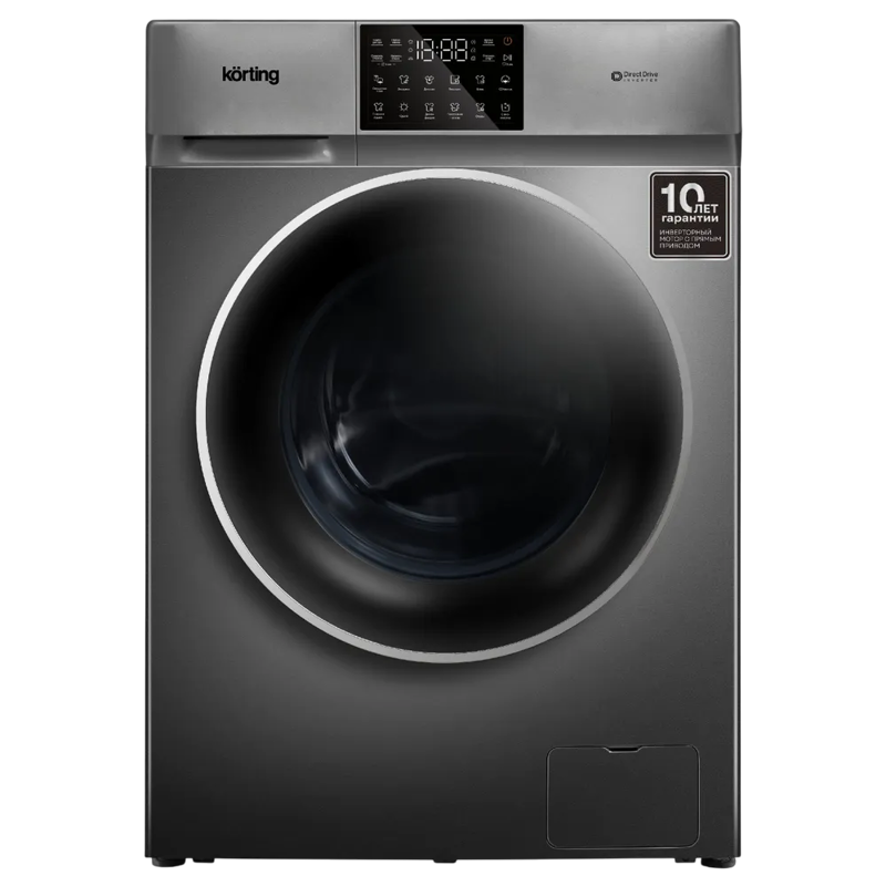 Изображение товара Стиральная машина с сушкой Korting KWD 60DV107 Gr, 10 кг, пар, инвертор