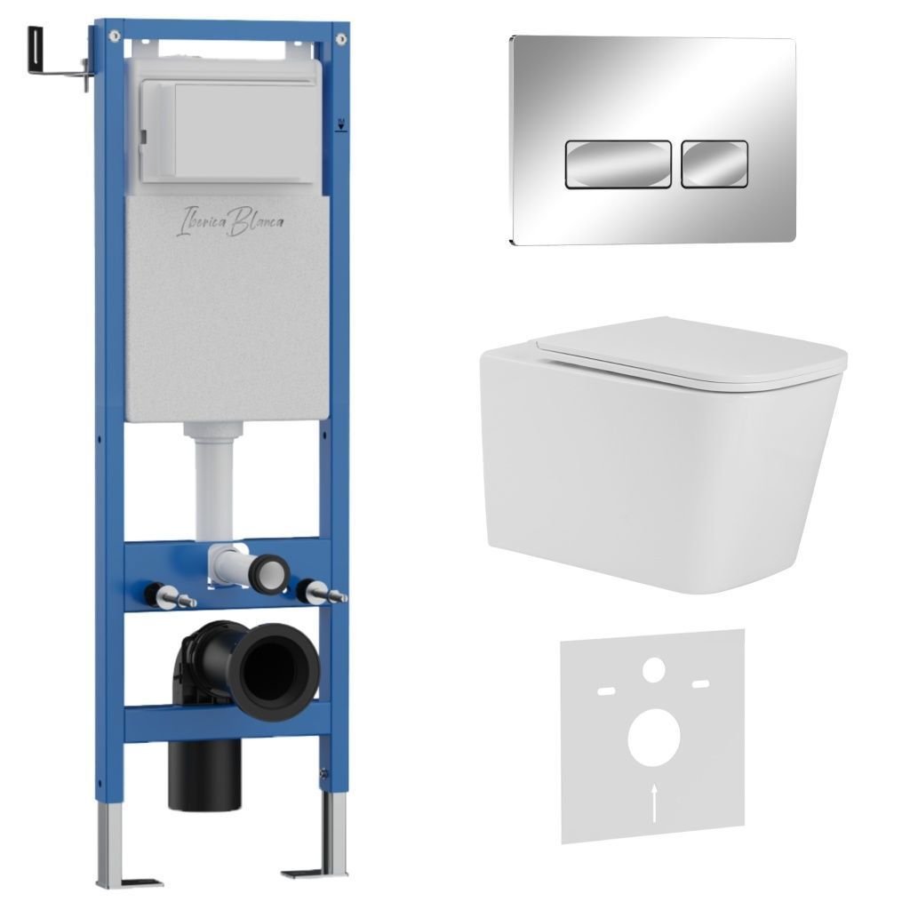 Изображение товара Комплект инсталляция с унитазом Iberica blanca IB.001M.TLA.234.213 белый