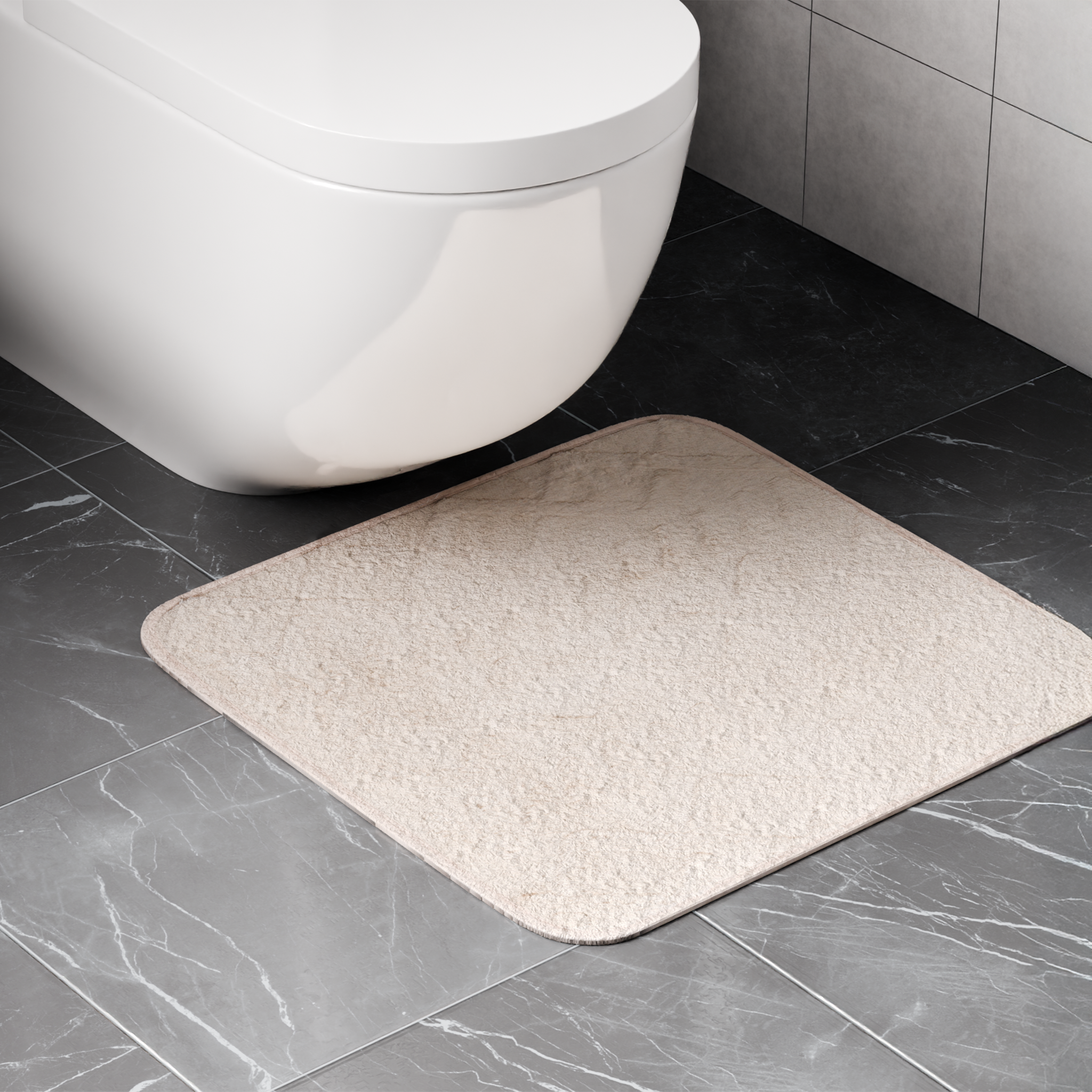 Изображение товара Коврик для туалета Swensa Warm 50x50 см бежевый противоскользящий