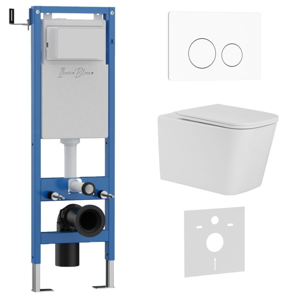 Изображение товара Комплект инсталляция с унитазом Iberica blanca IB.001M.TLA.234.811 белый