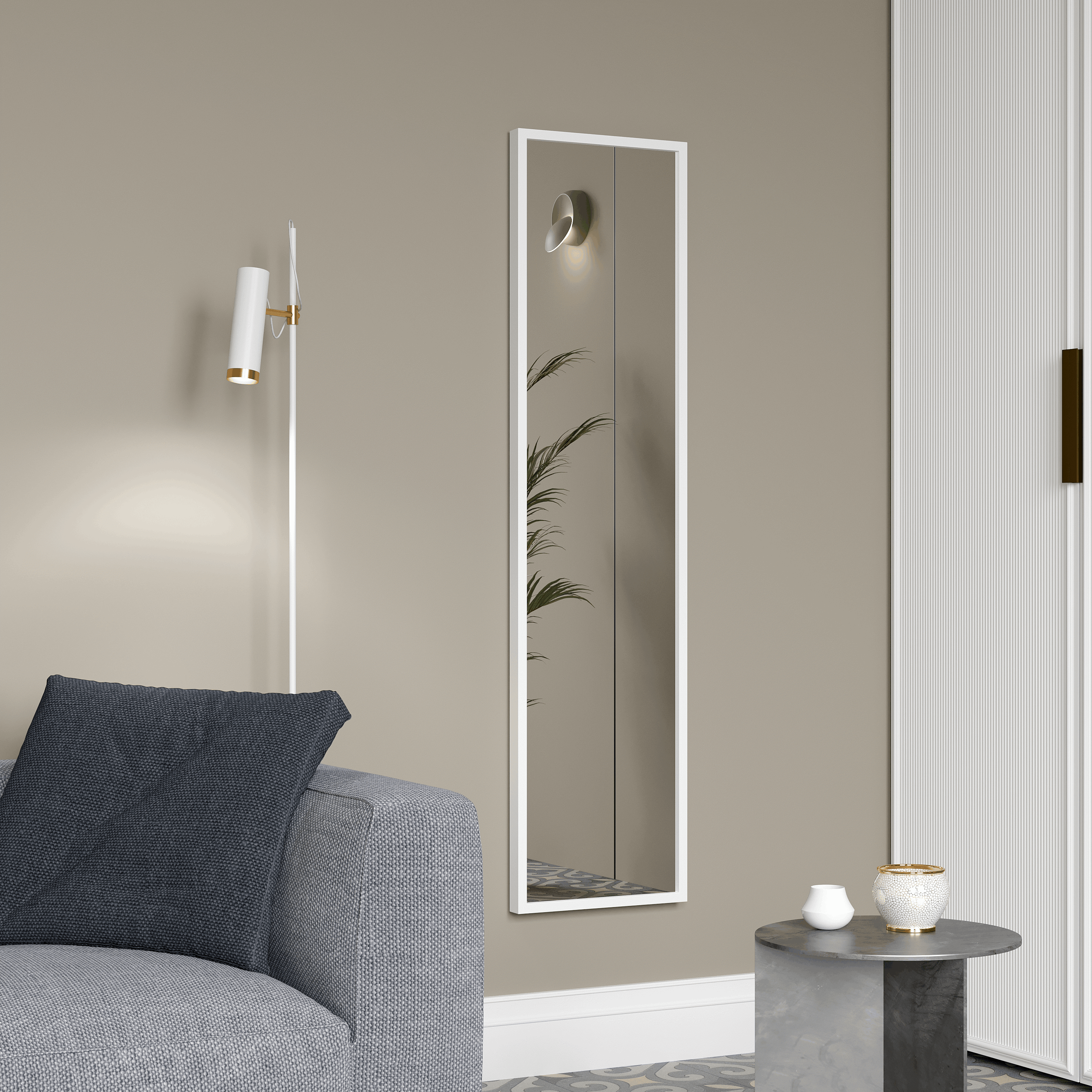 Изображение товара Зеркало декоративное Inspire Вега 30x120 см белое